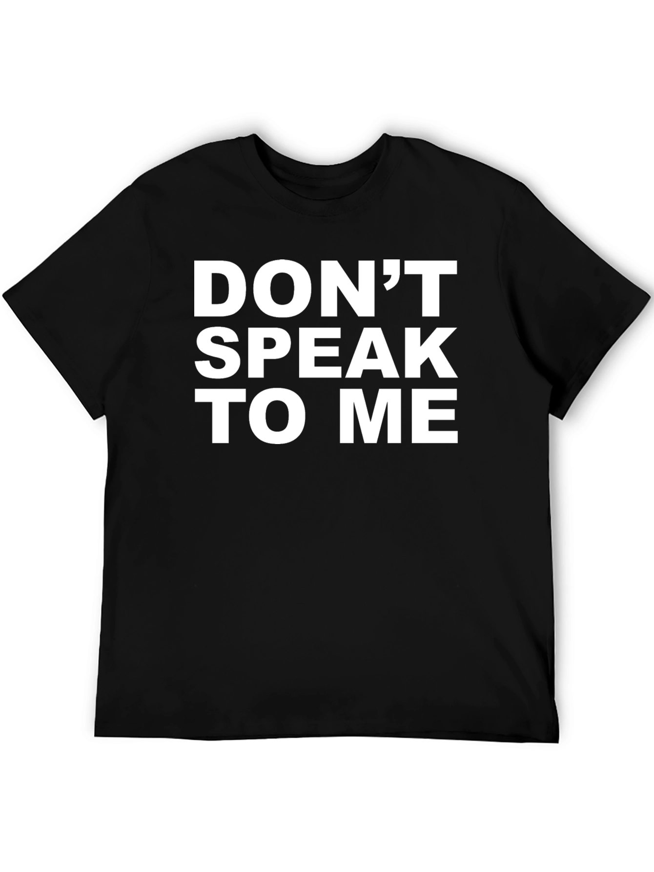 Black Don't Speak To Me Graphic Tee - Black Cotton view 5