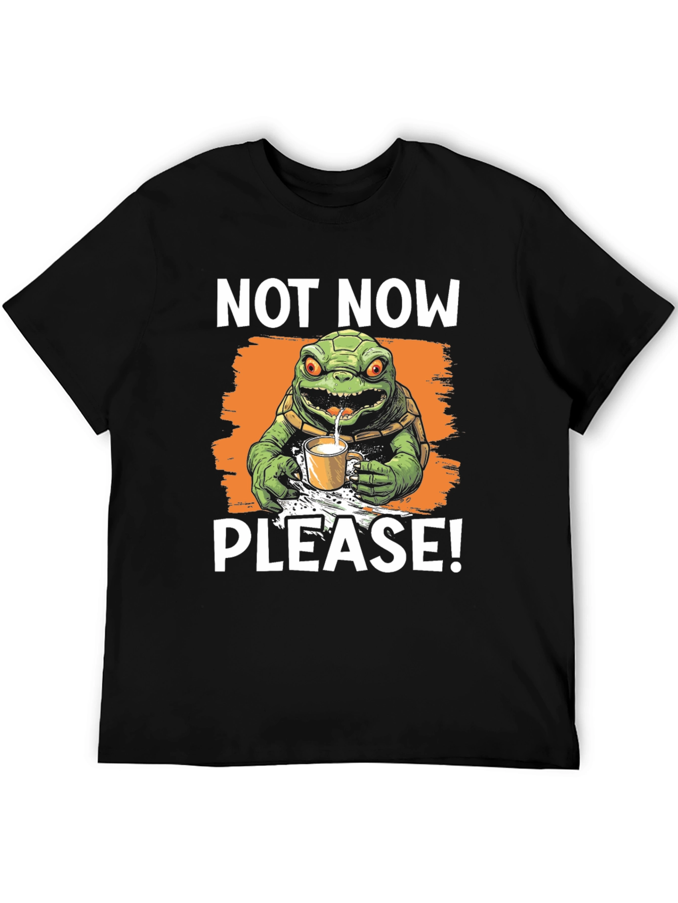 Black Not Now Please! Turtle T-Shirt view 5