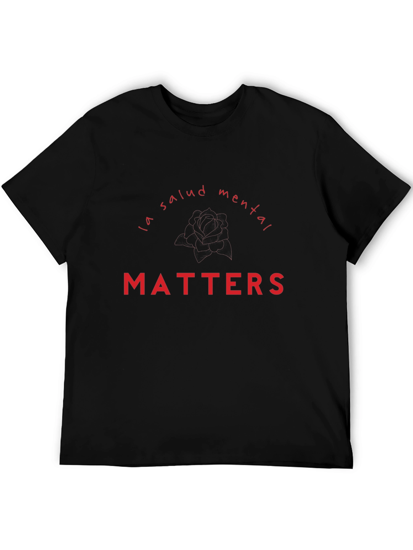 Black Mental Health Matters Tee - Black Short Sleeve view 5