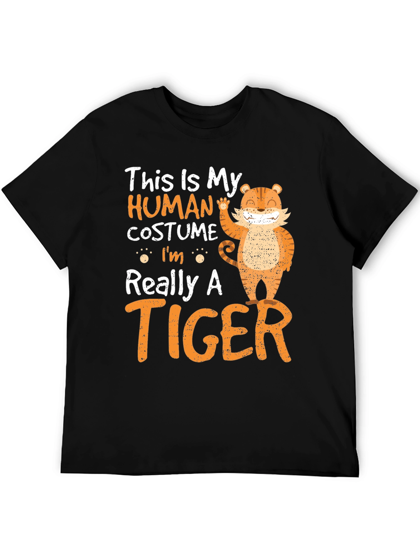 Black Human Costume Tiger T-Shirt view 5
