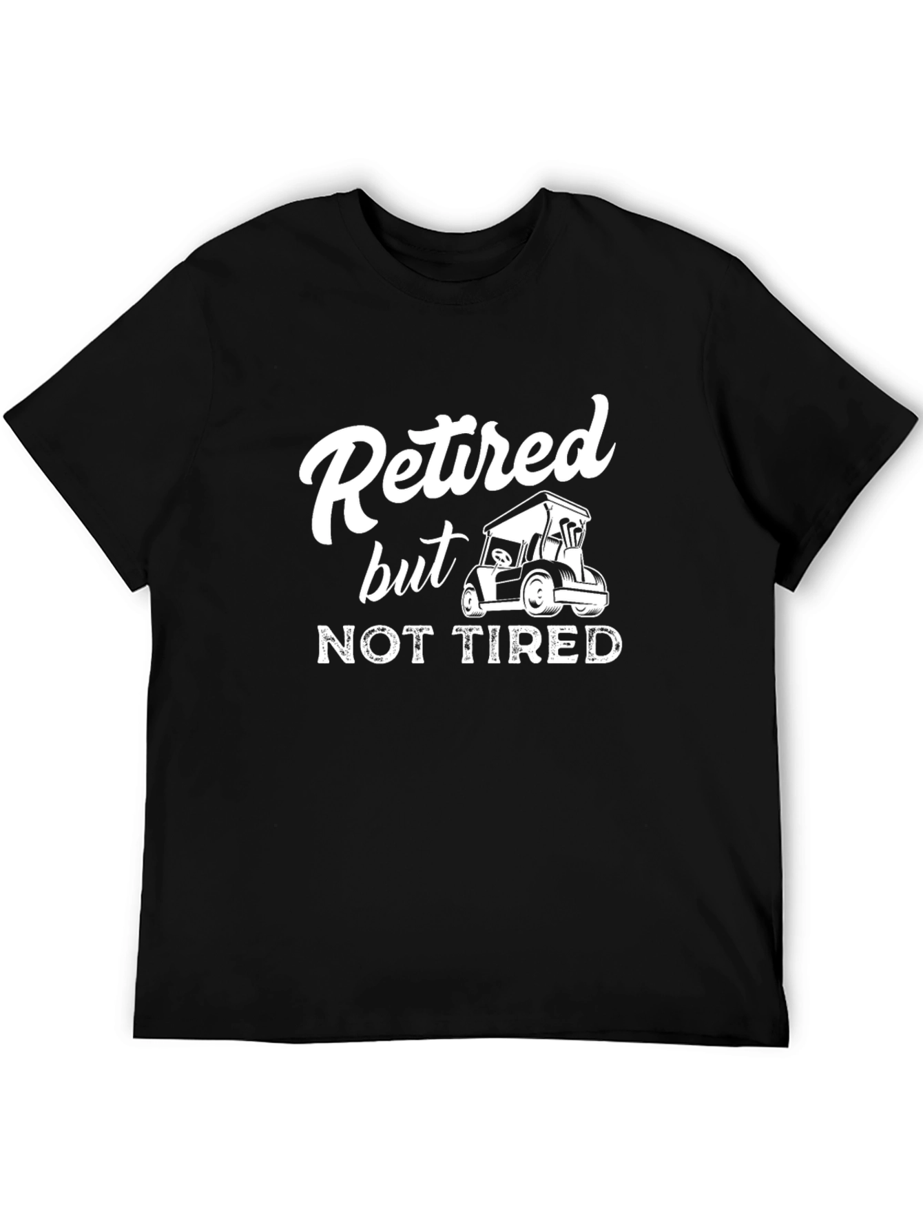 Black Retired But Not Tired Golf T-Shirt view 5