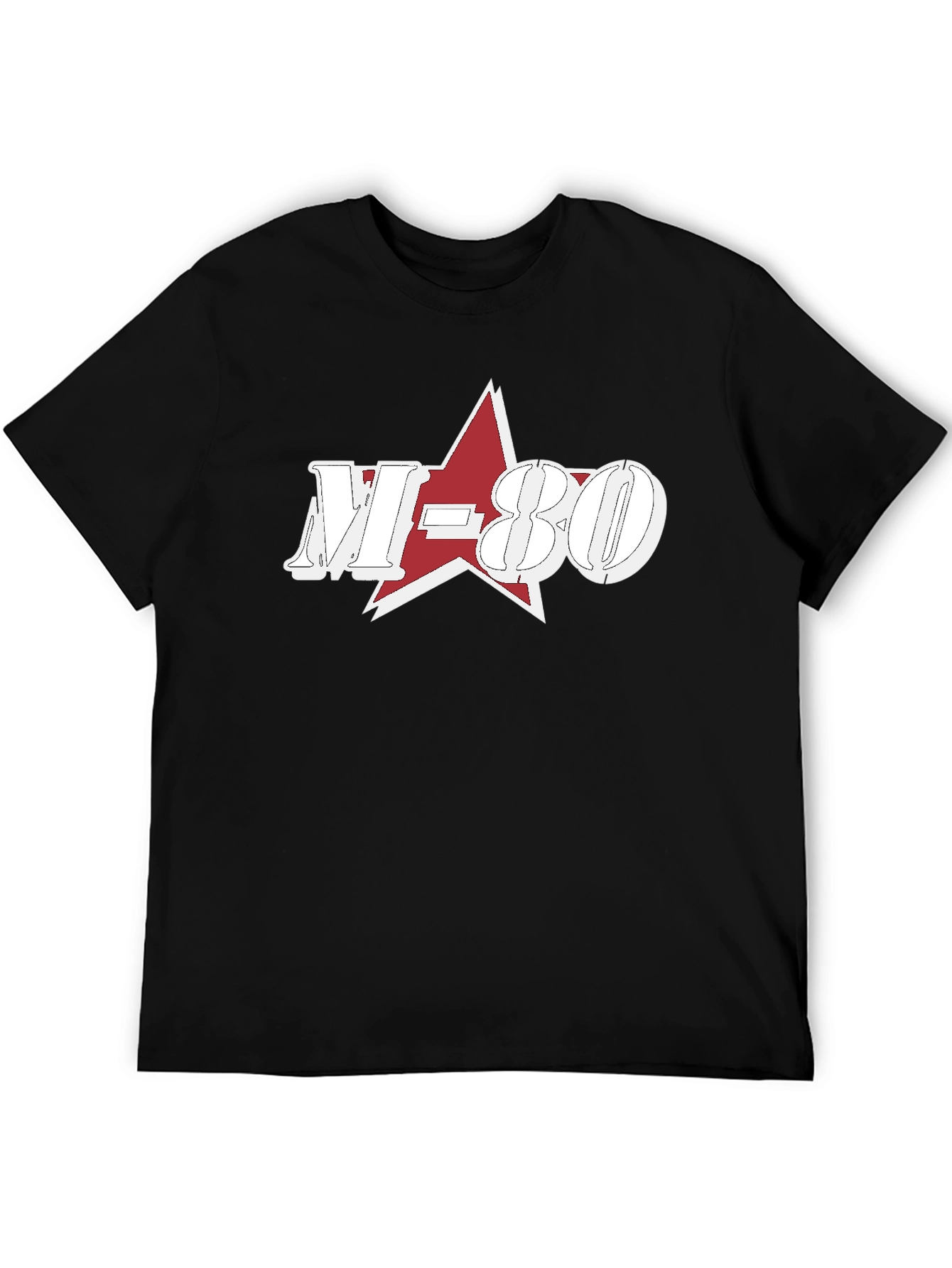 Black M-80 Star Graphic Black T-Shirt view 5