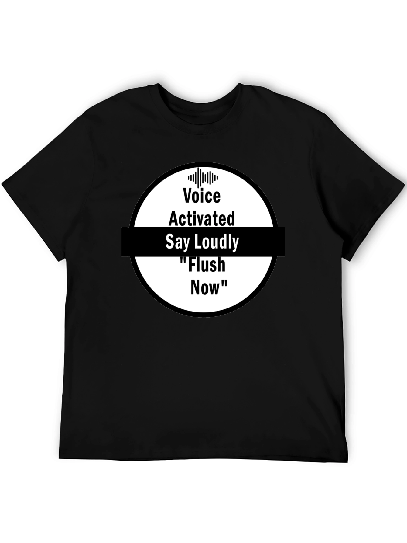Black Voice Activated Flush Now T-Shirt - Black view 5