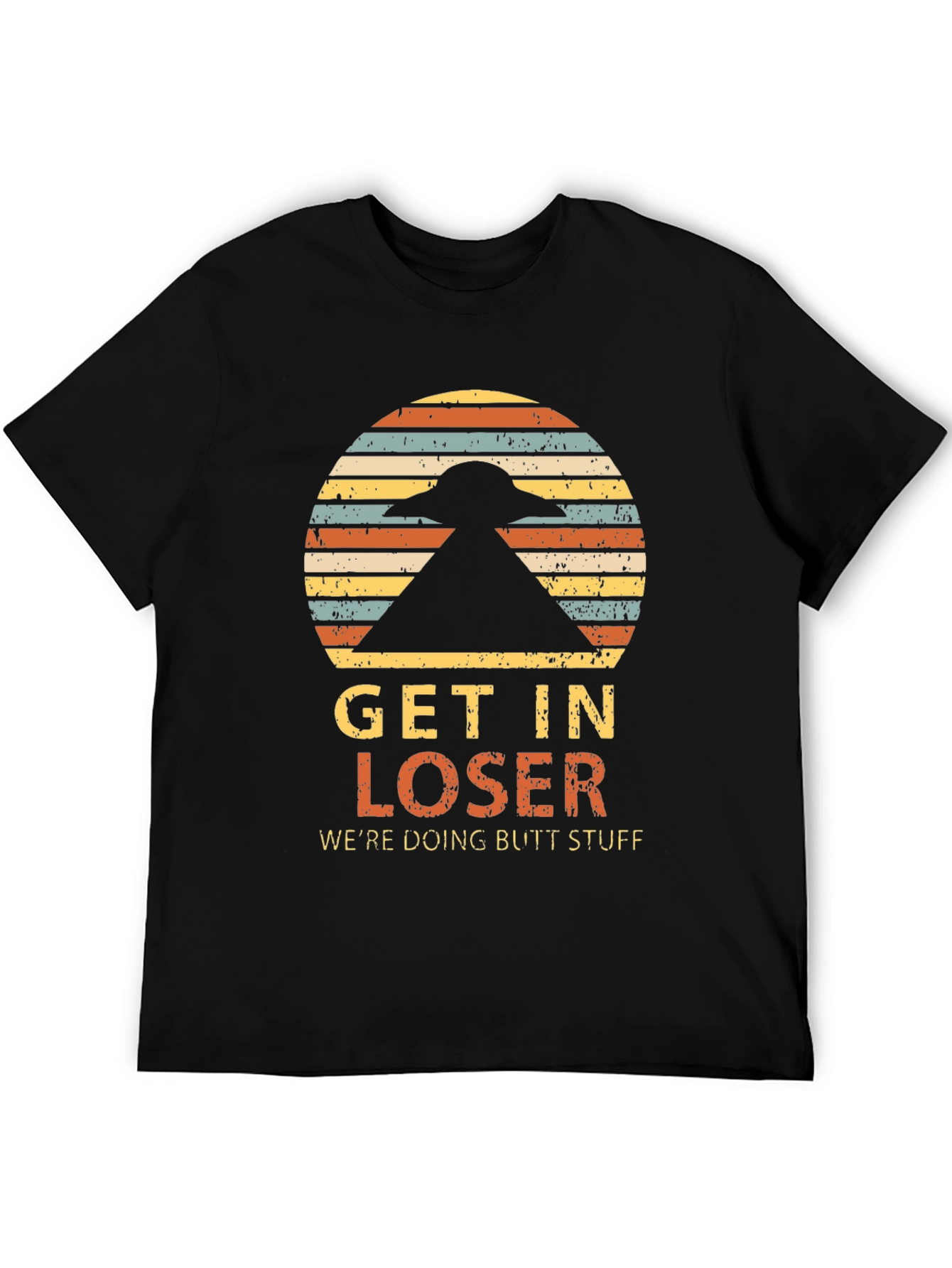 Black Get In Loser Alien T-Shirt view 5