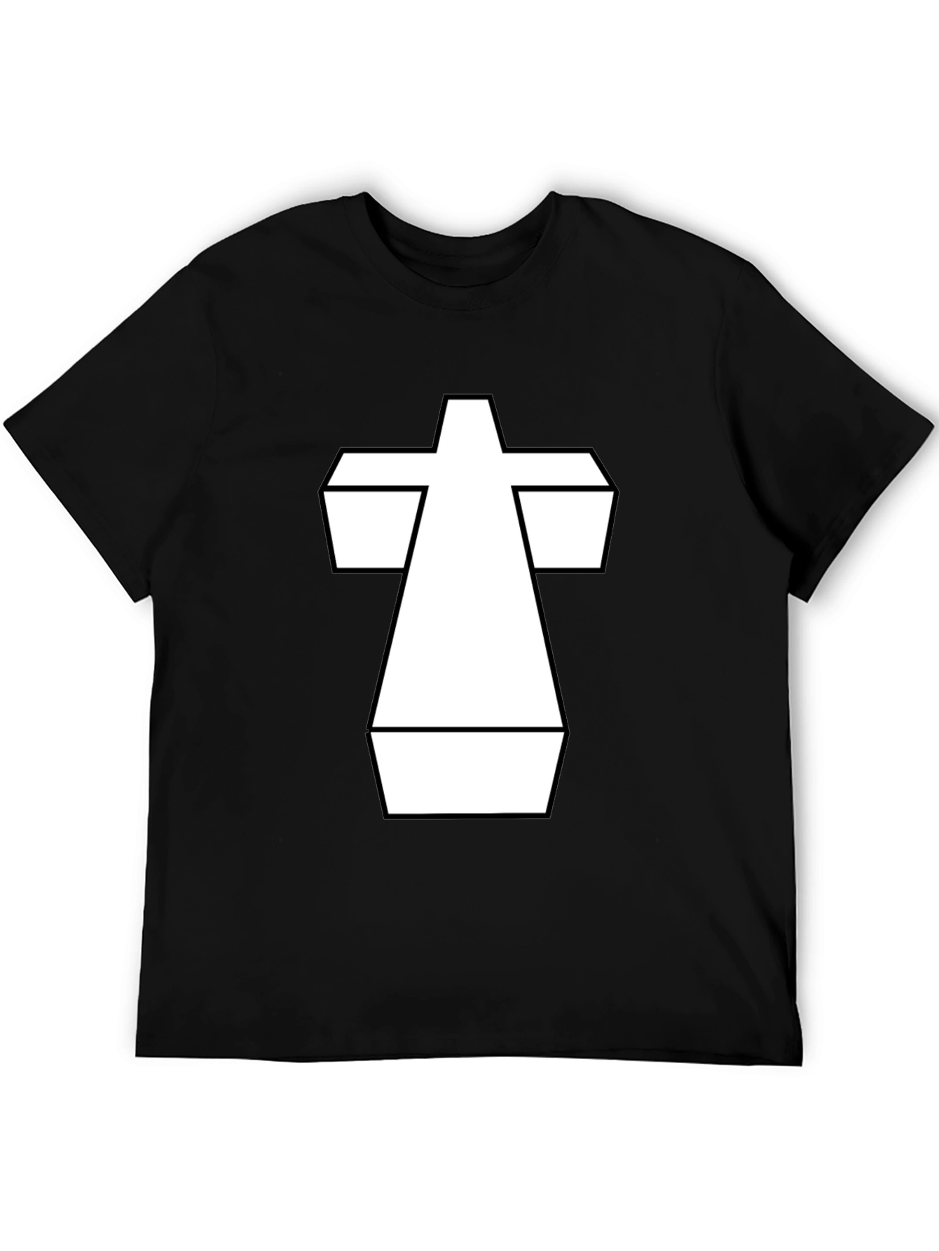 Black Abstract Graphic Black T-Shirt view 5