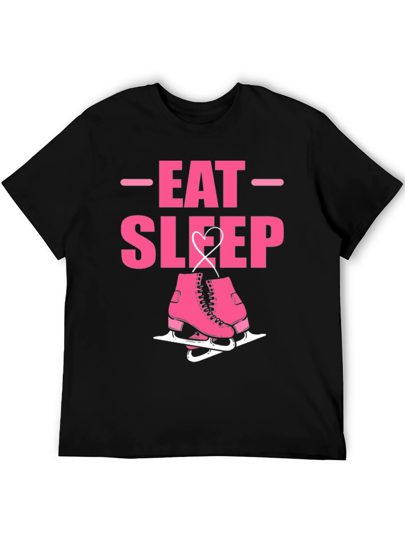 Black Eat Sleep Skate Graphic Tee - Ice Skating T-Shirt view 5