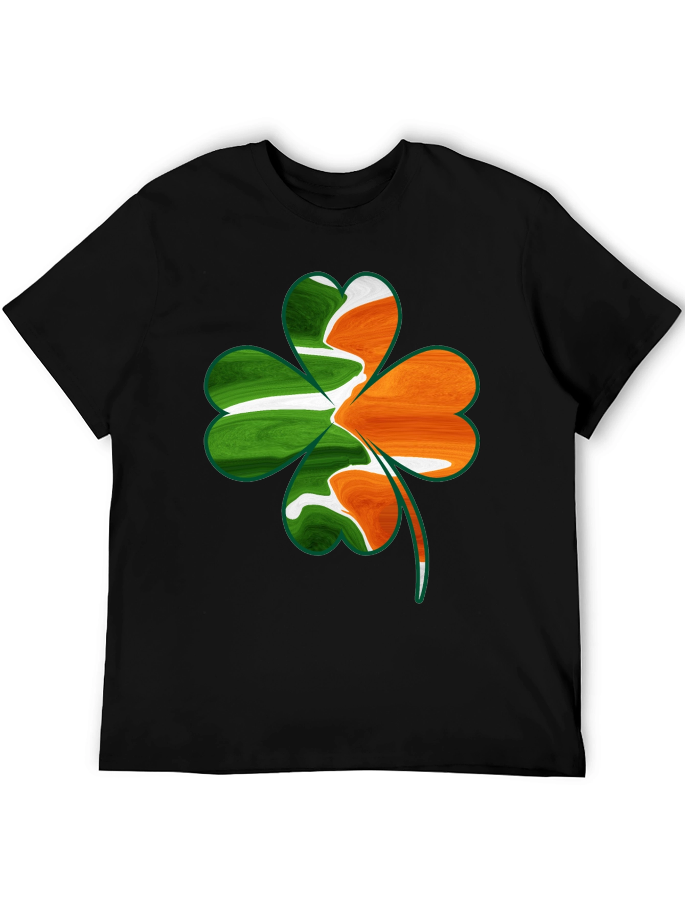 Black Irish Shamrock Graphic Tee - St. Patrick's Day view 5