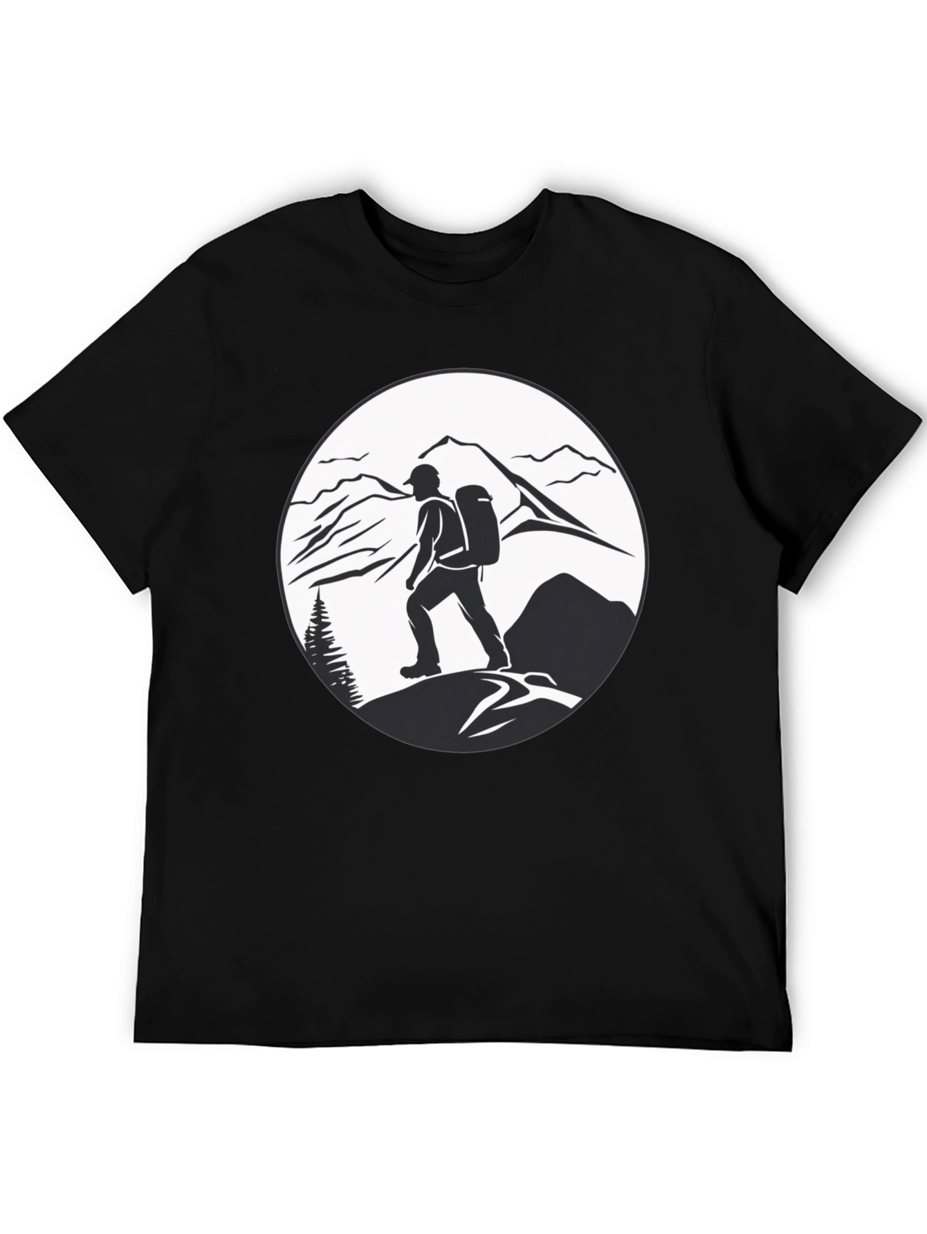 Black Mountain Hiker Graphic Tee - Adventure Ready Shirt view 5