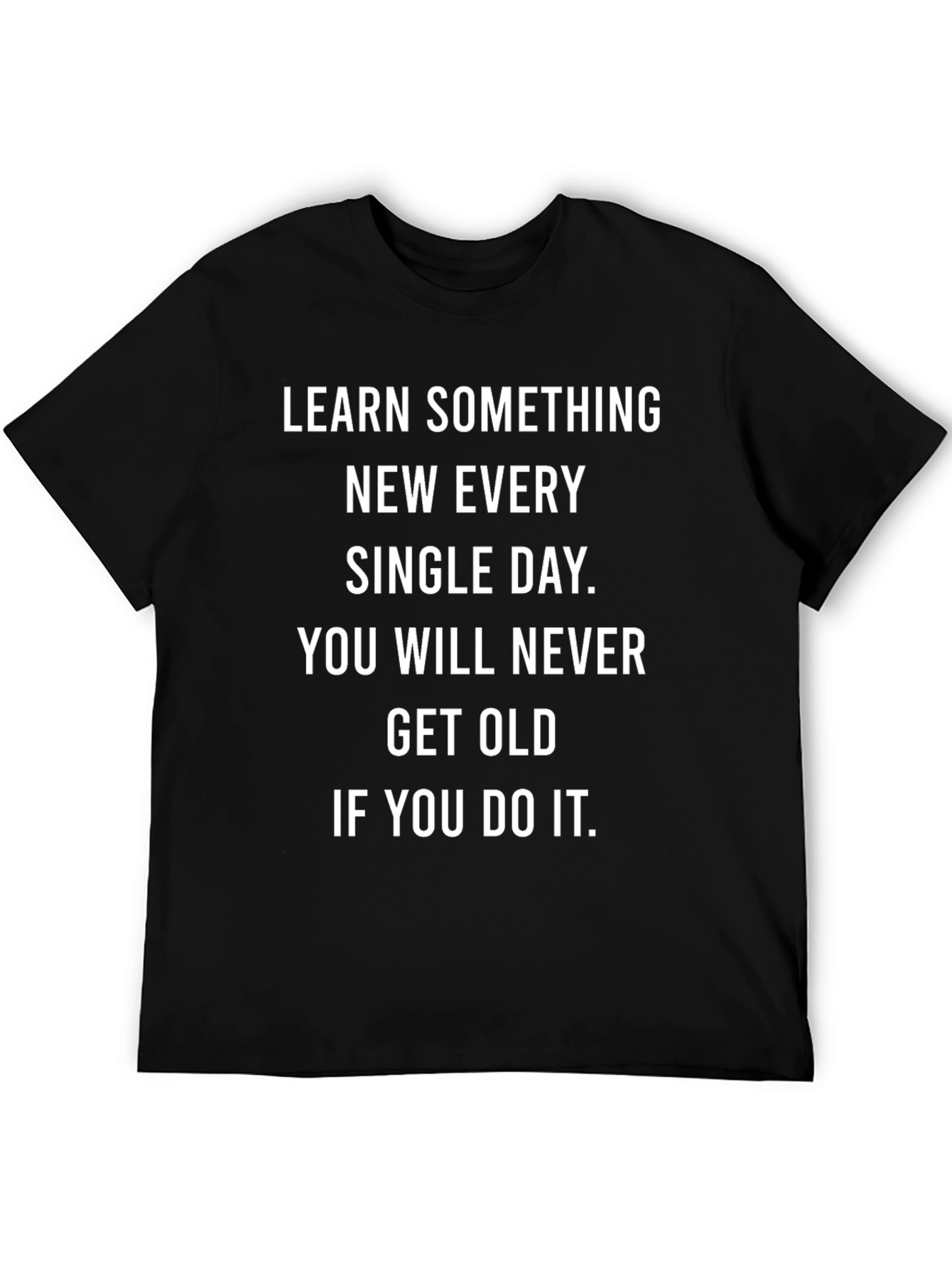 Black Learn Something New T-Shirt view 5