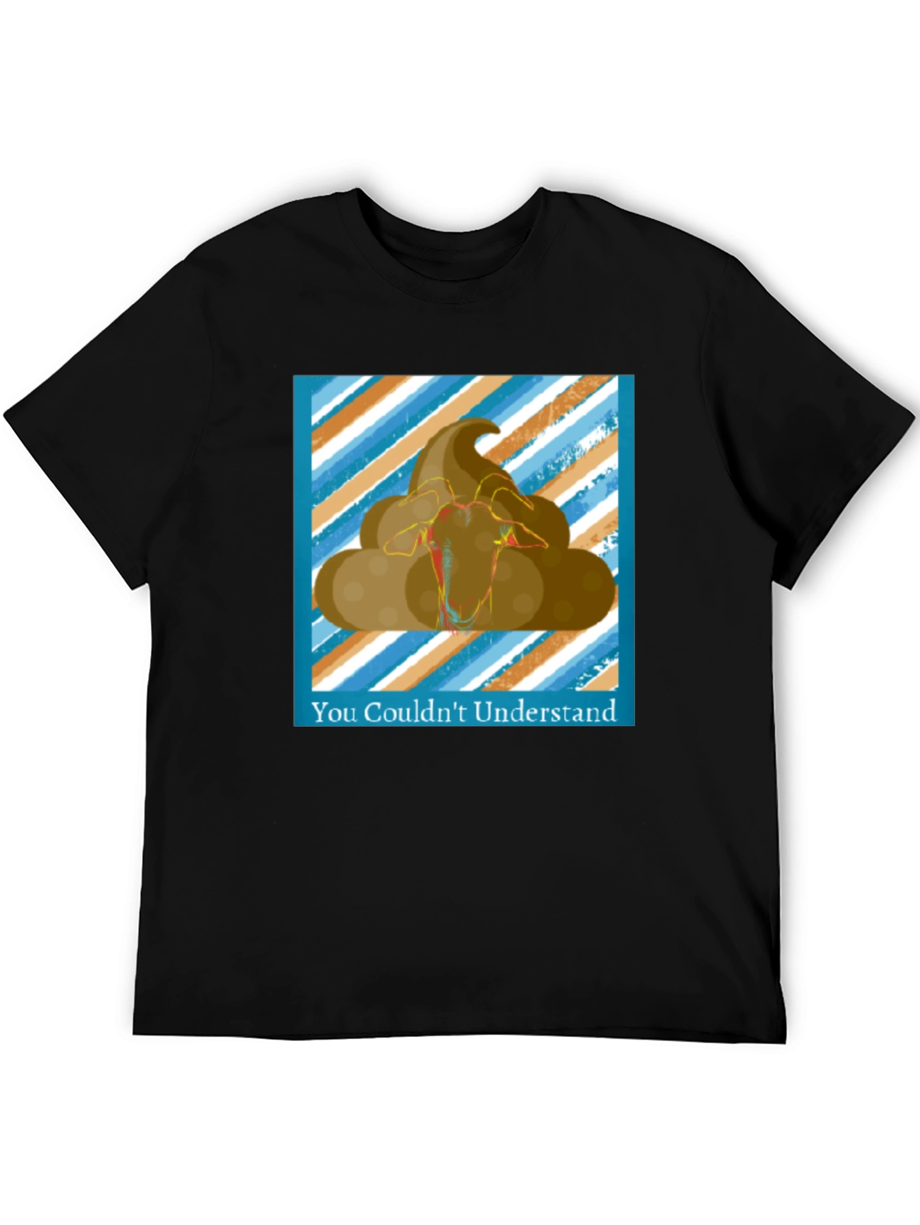 Black Funny Goat Poop T-Shirt - You Couldn't Understand view 5