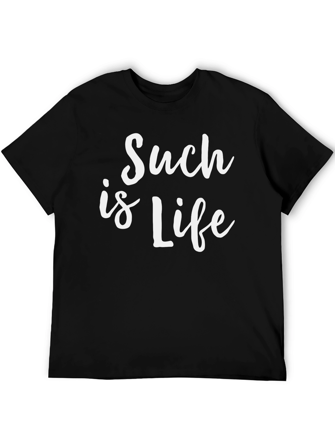 Black Such is Life Graphic Tee - Casual Black T-Shirt view 5