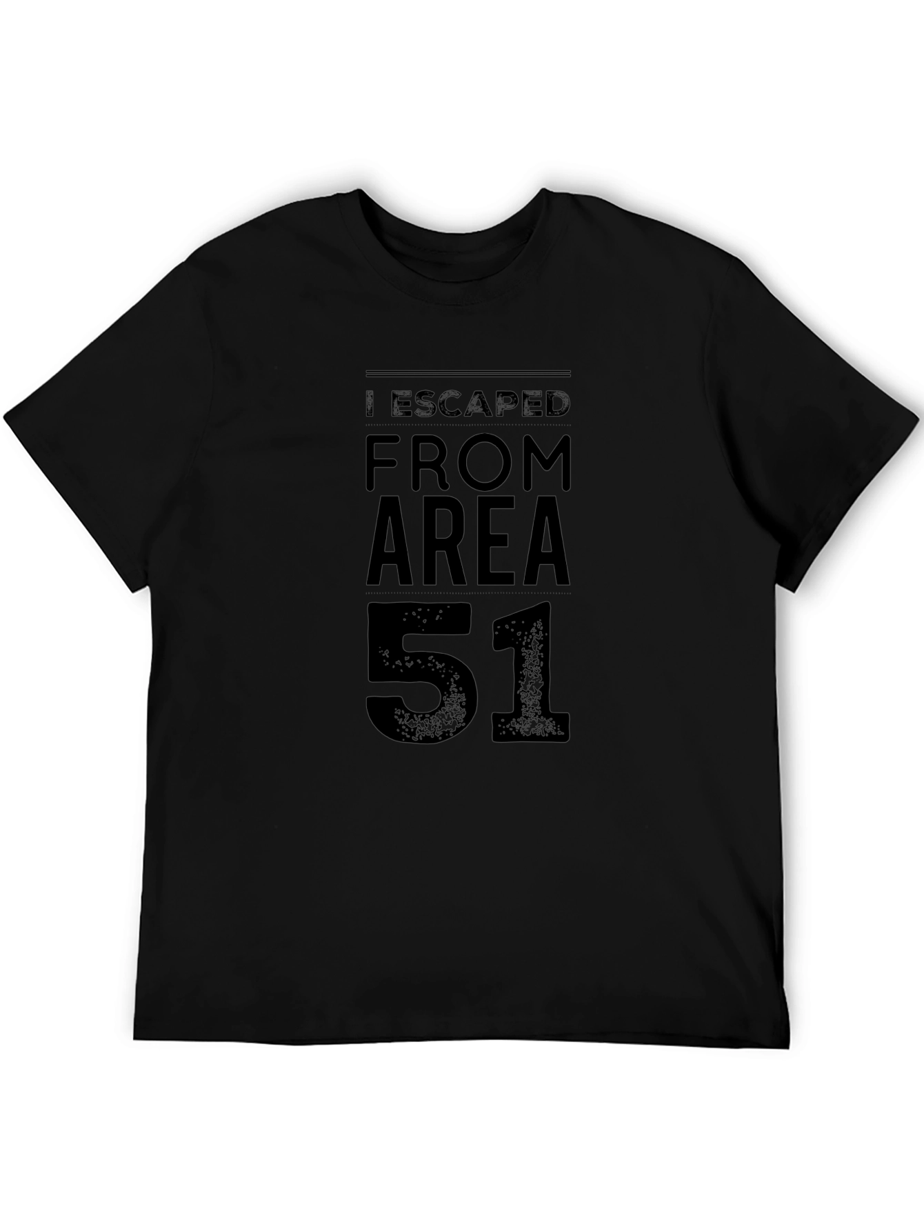Black Area 51 Escapee Black Graphic Tee view 5