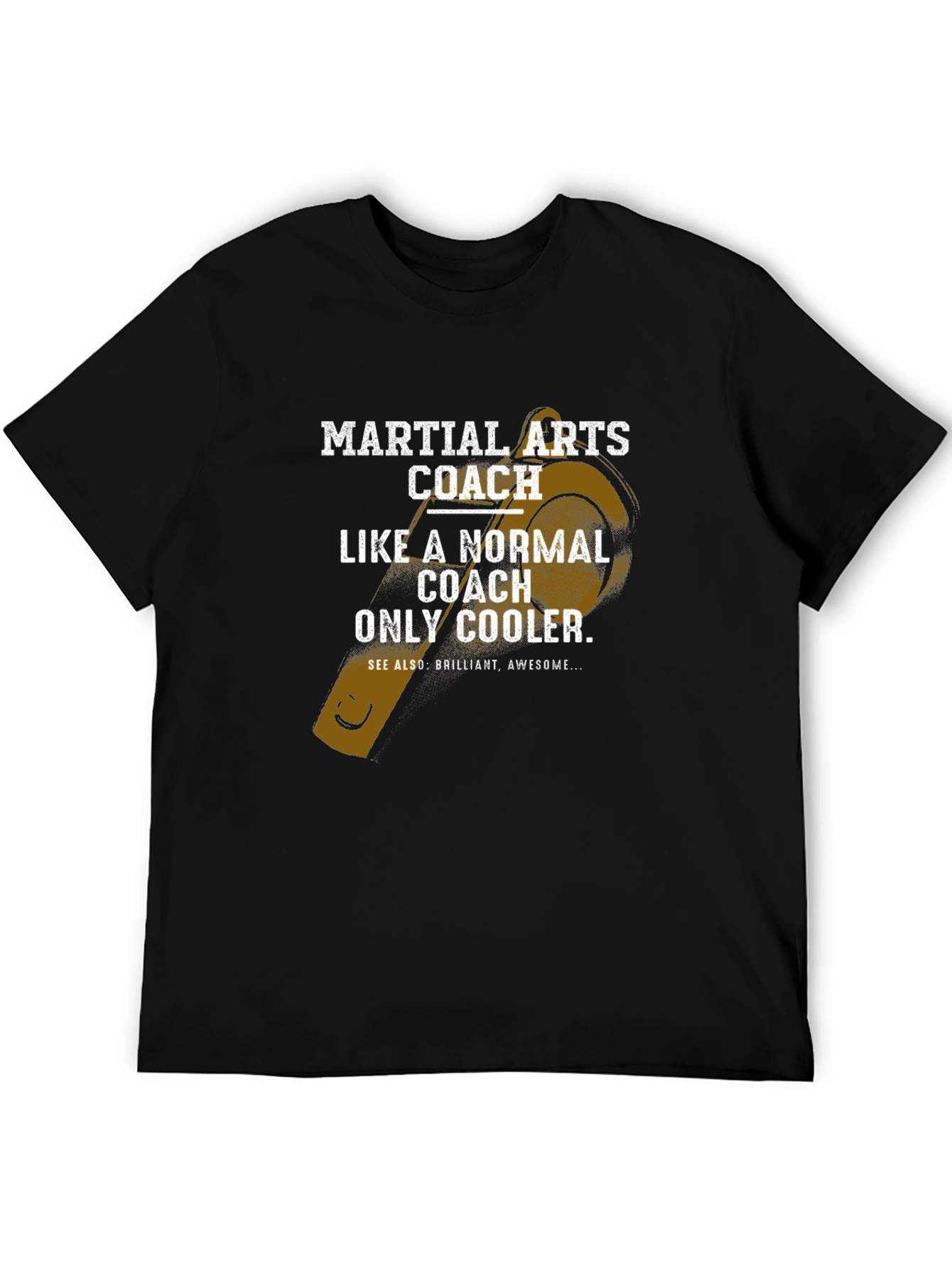 Black Martial Arts Coach T-Shirt - Cool Coach Design view 5
