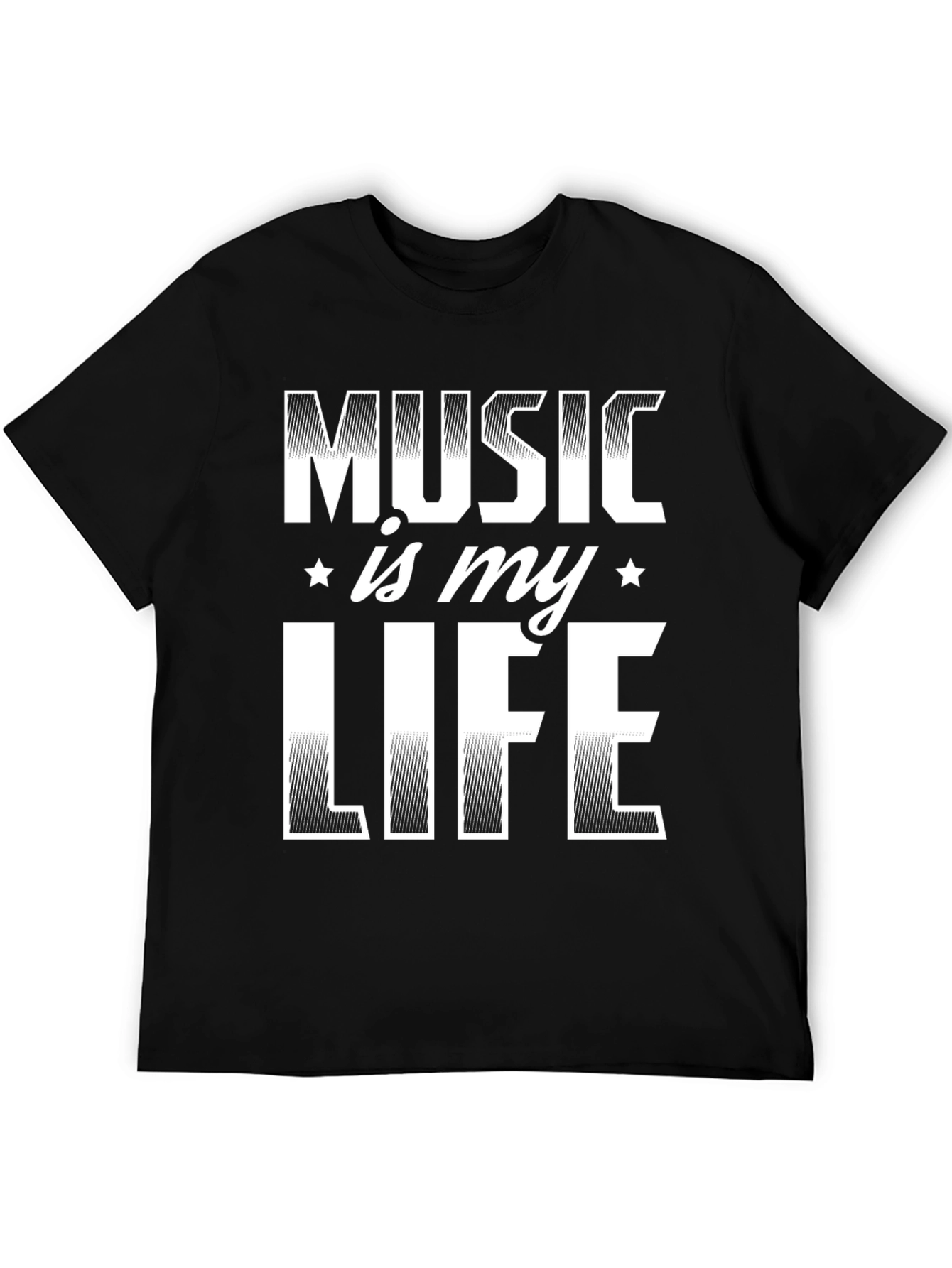 Black Music Is My Life Black T-Shirt view 5