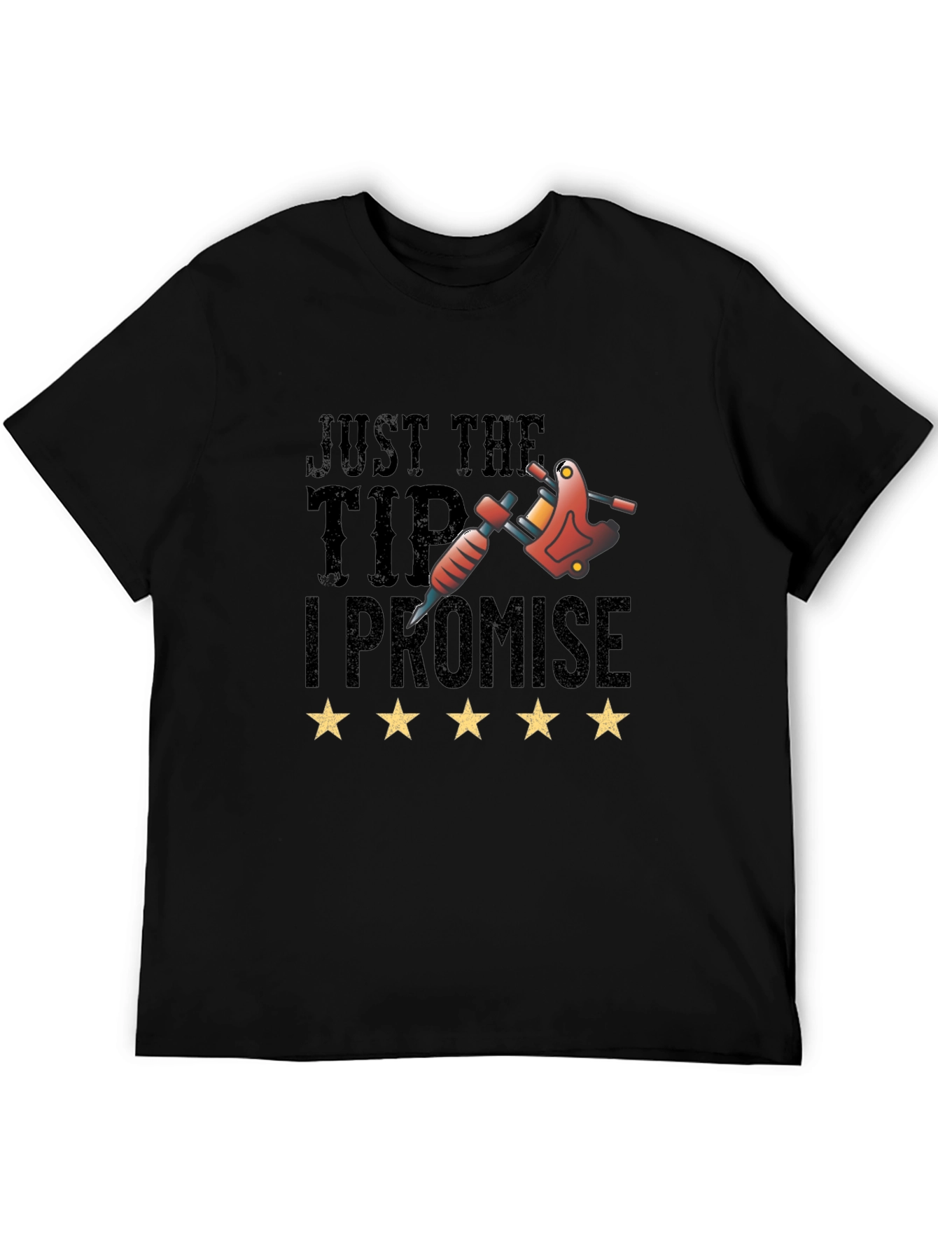 Black Just the Tip I Promise Graphic Tee view 5
