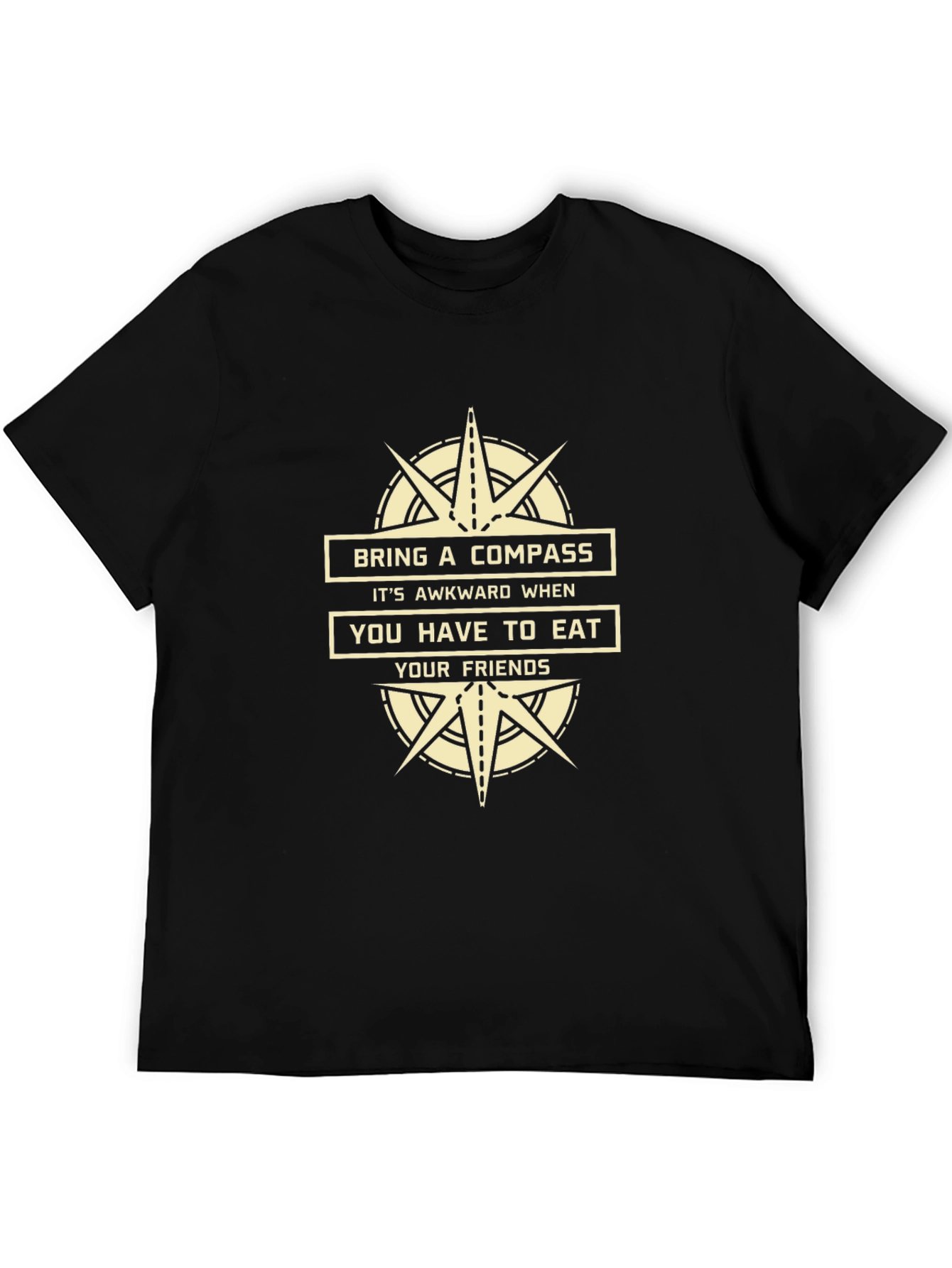 Black Bring a Compass Funny T-Shirt view 5