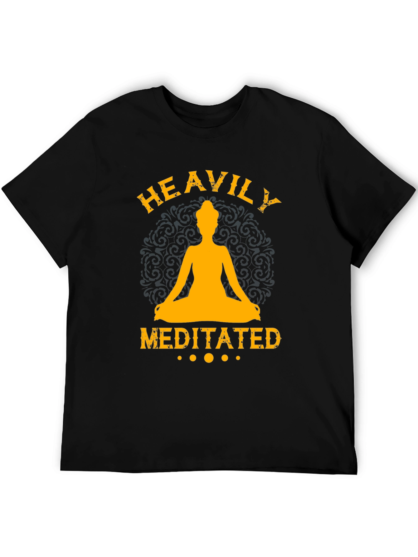 Black Heavily Meditated Black Graphic T-Shirt view 5