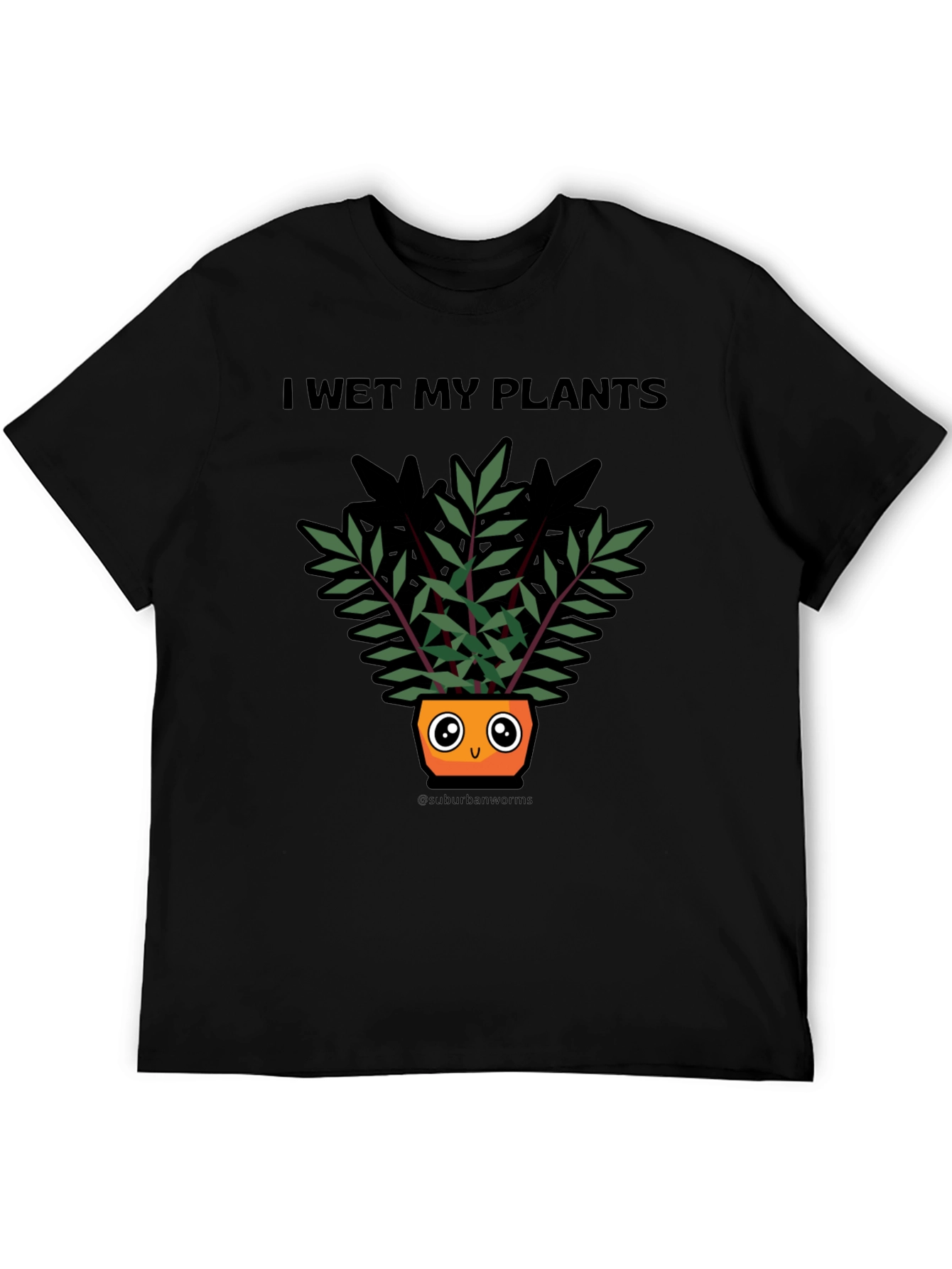 Black I Wet My Plants T-Shirt Funny Plant Lover Tee view 5