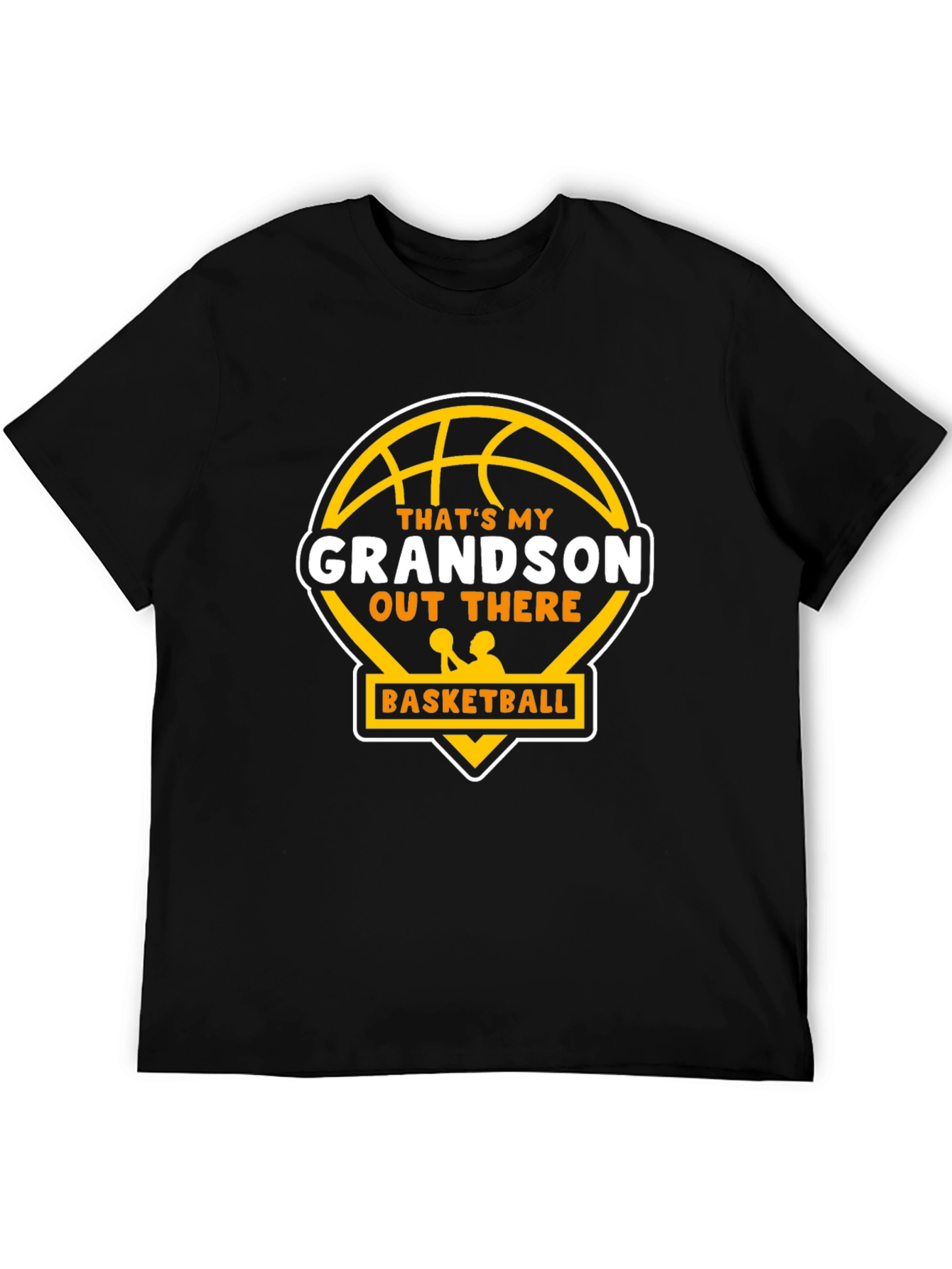 Black That's My Grandson Basketball T-Shirt view 5