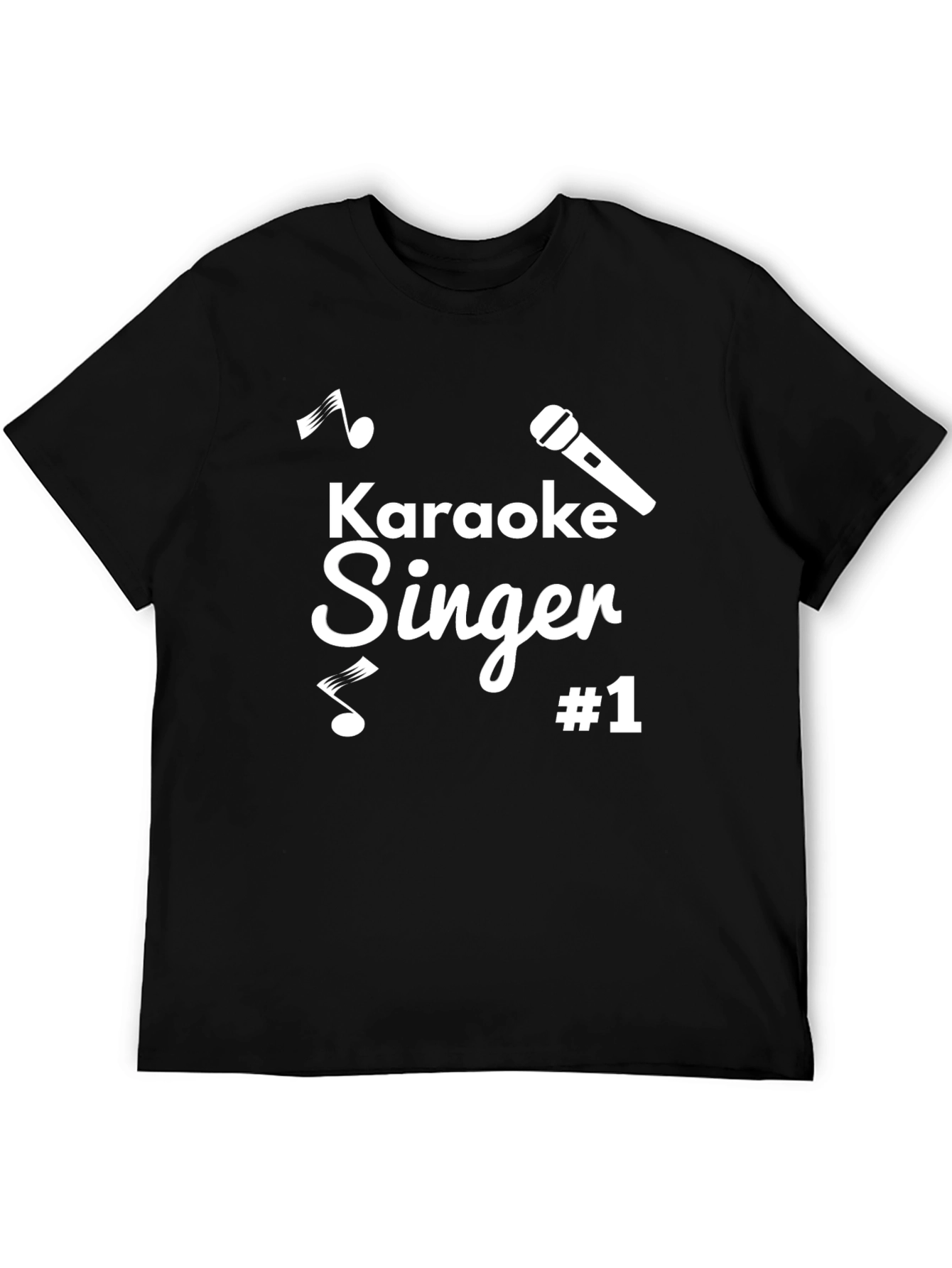 Black Karaoke Singer #1 T-Shirt view 5