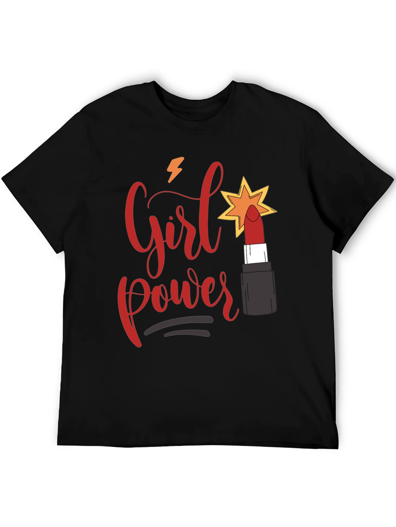 Black Girl Power Lipstick Graphic Tee view 5
