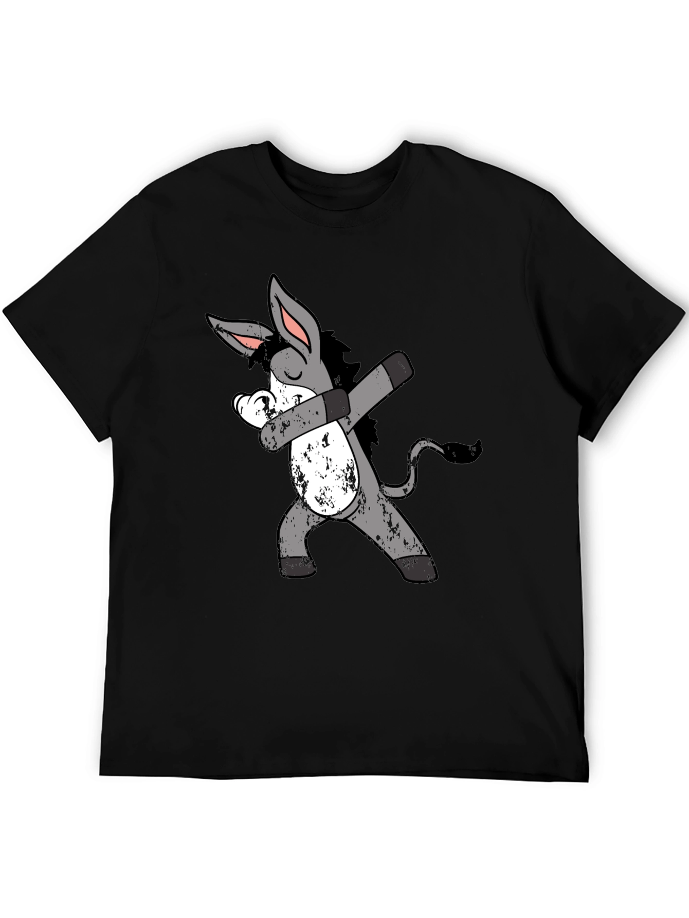 Black Dabbing Donkey Graphic Tee - Unique & Funny view 5