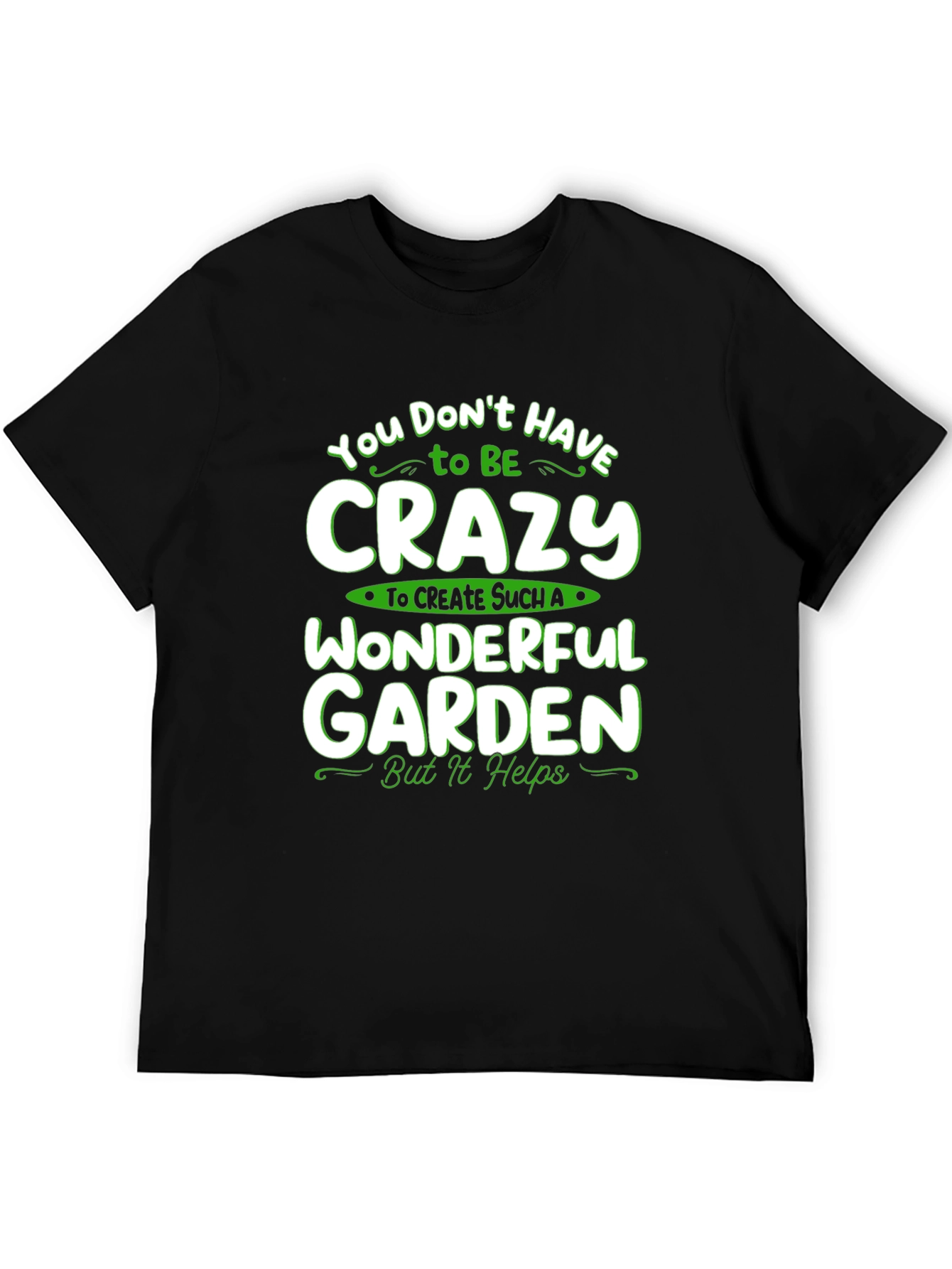 Black Crazy Wonderful Garden T-Shirt - Black view 5