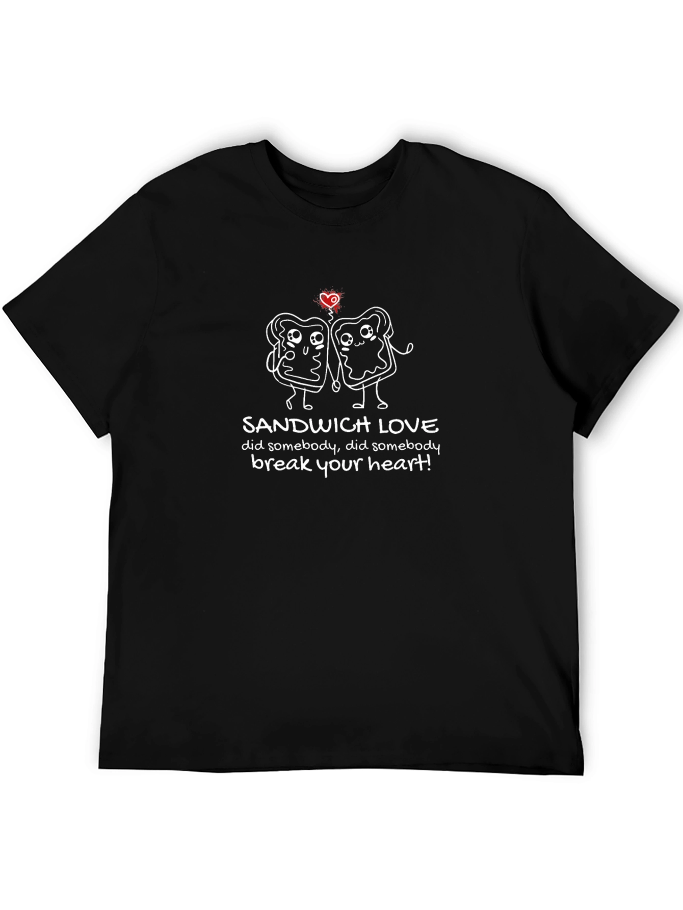 Black Sandwich Love Graphic Black Tee view 5
