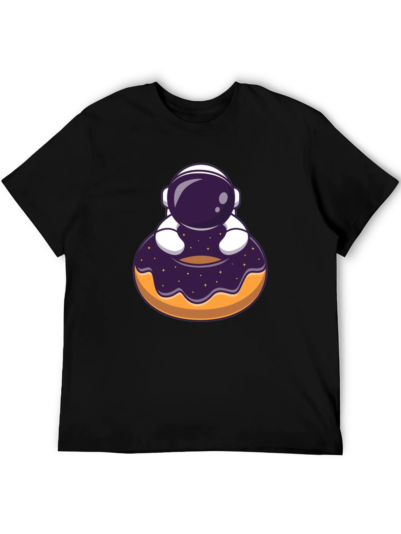 Black Astronaut Donut T-Shirt - Space Lover Tee view 5