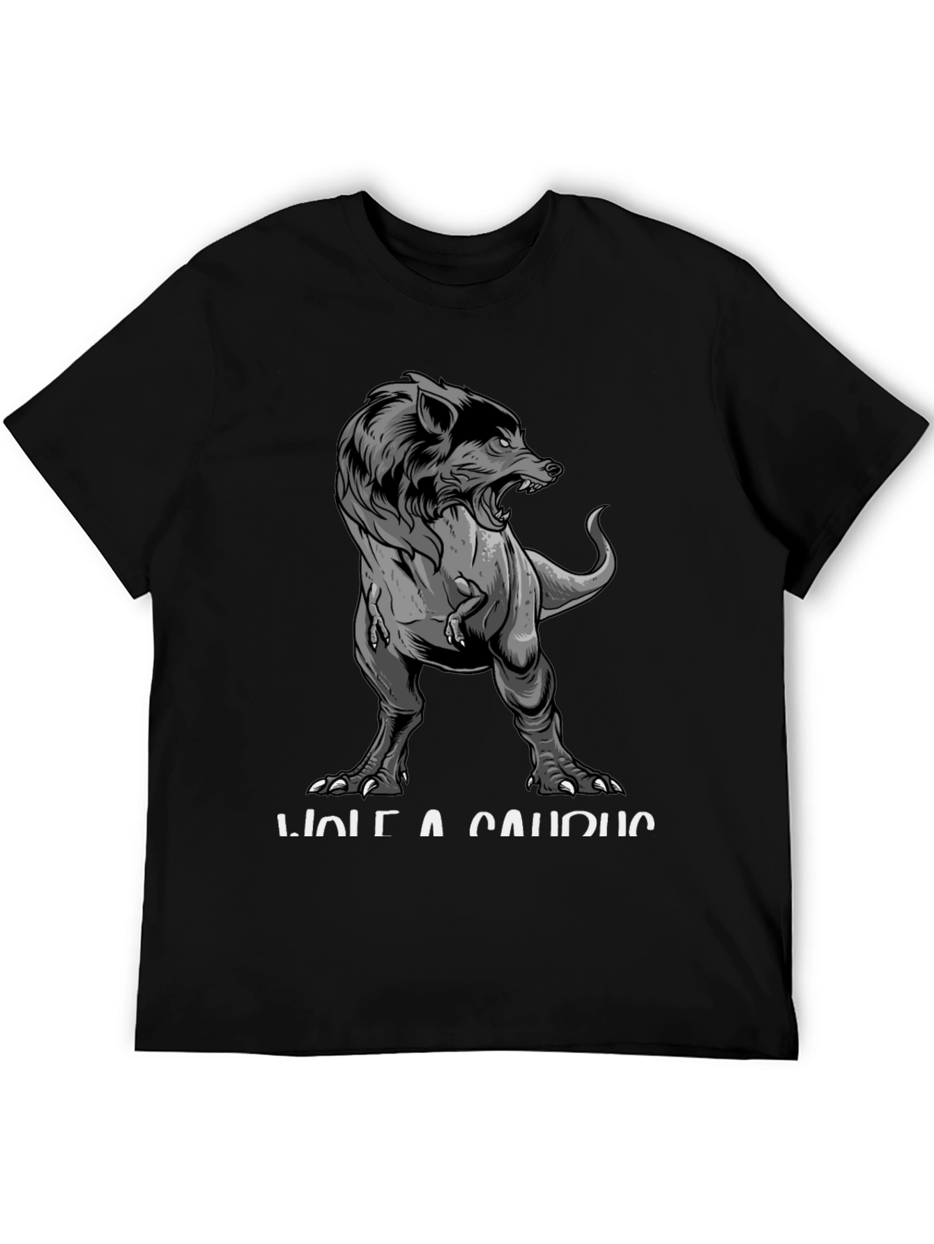 Black Wolf A Saurus Black Graphic Tee view 5