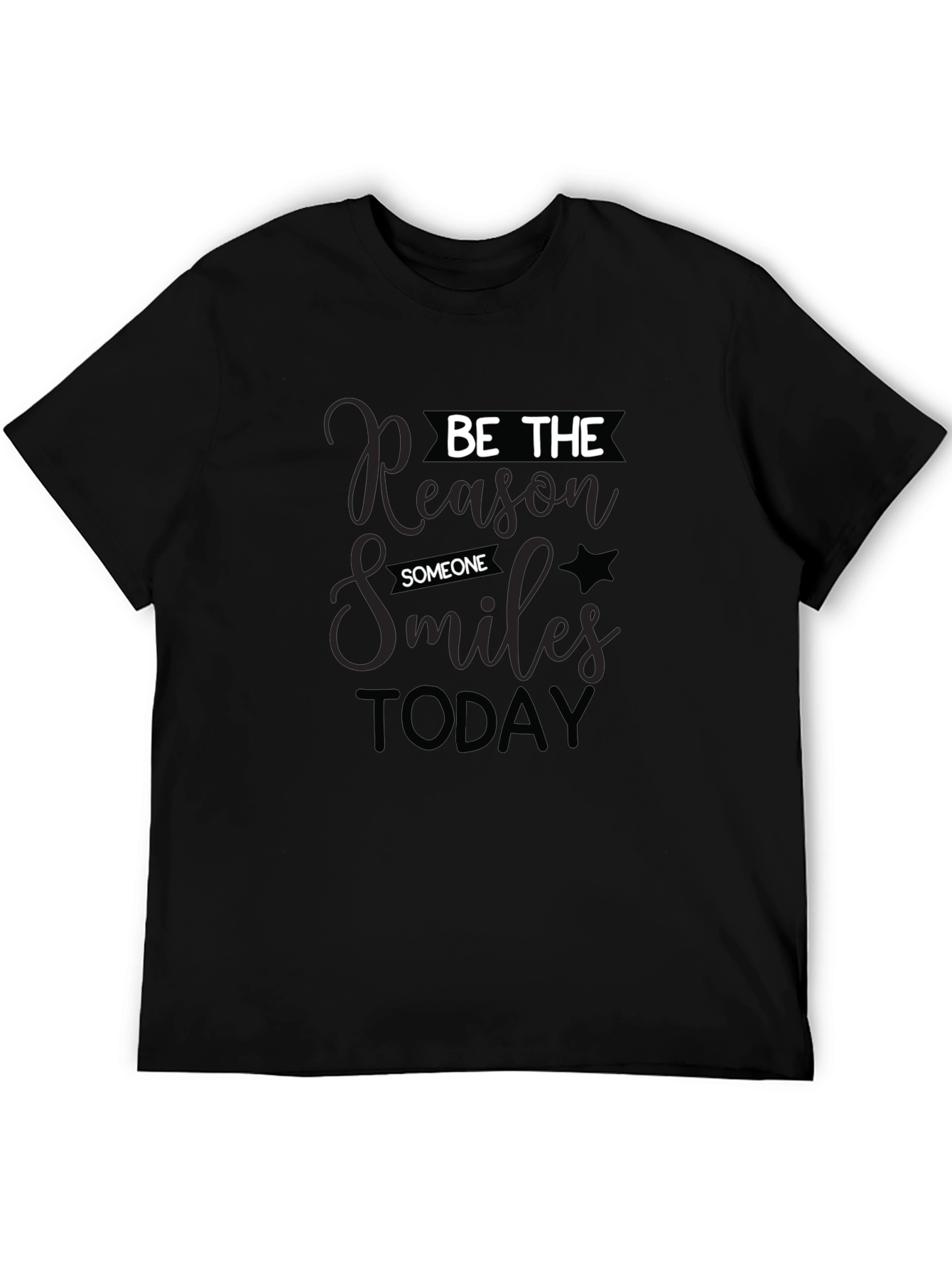 Black Be the Reason Someone Smiles T-Shirt view 5
