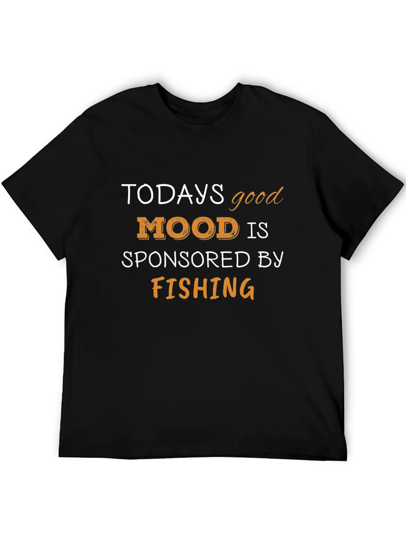 Black Today's Good Mood Fishing T-Shirt view 5