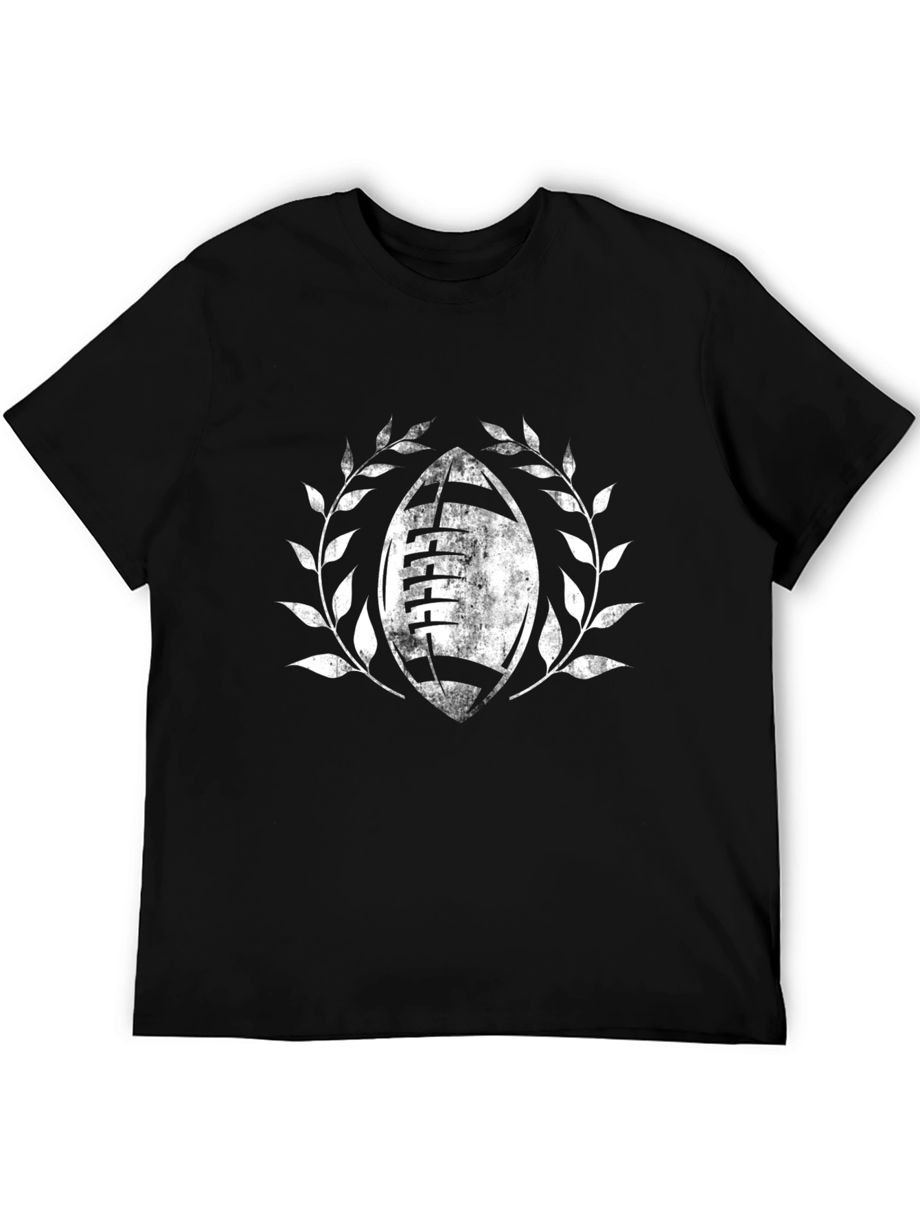 Black Football Laurels Graphic Tee view 5