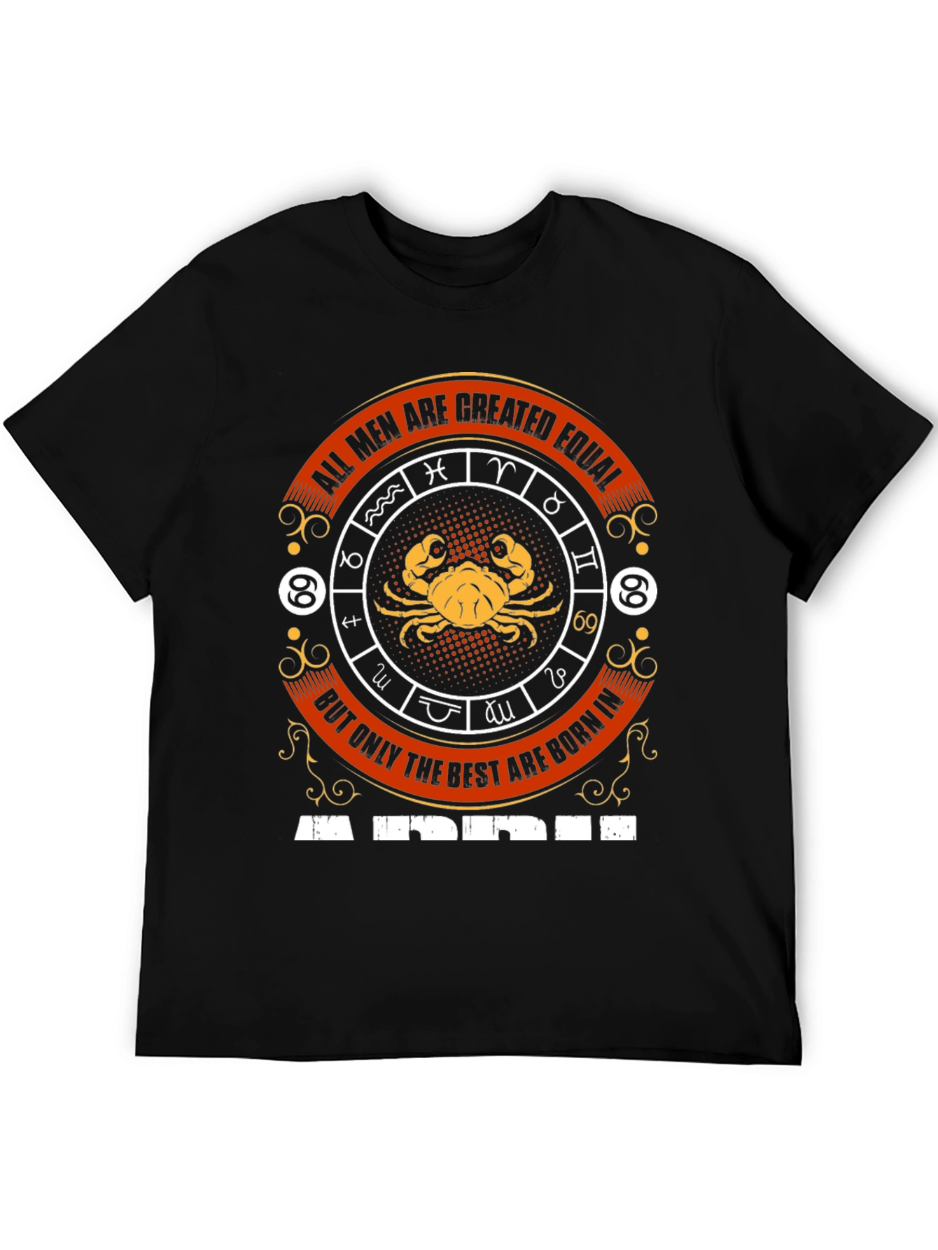 Black Cancer Zodiac T-Shirt - All Men Created Equal view 5