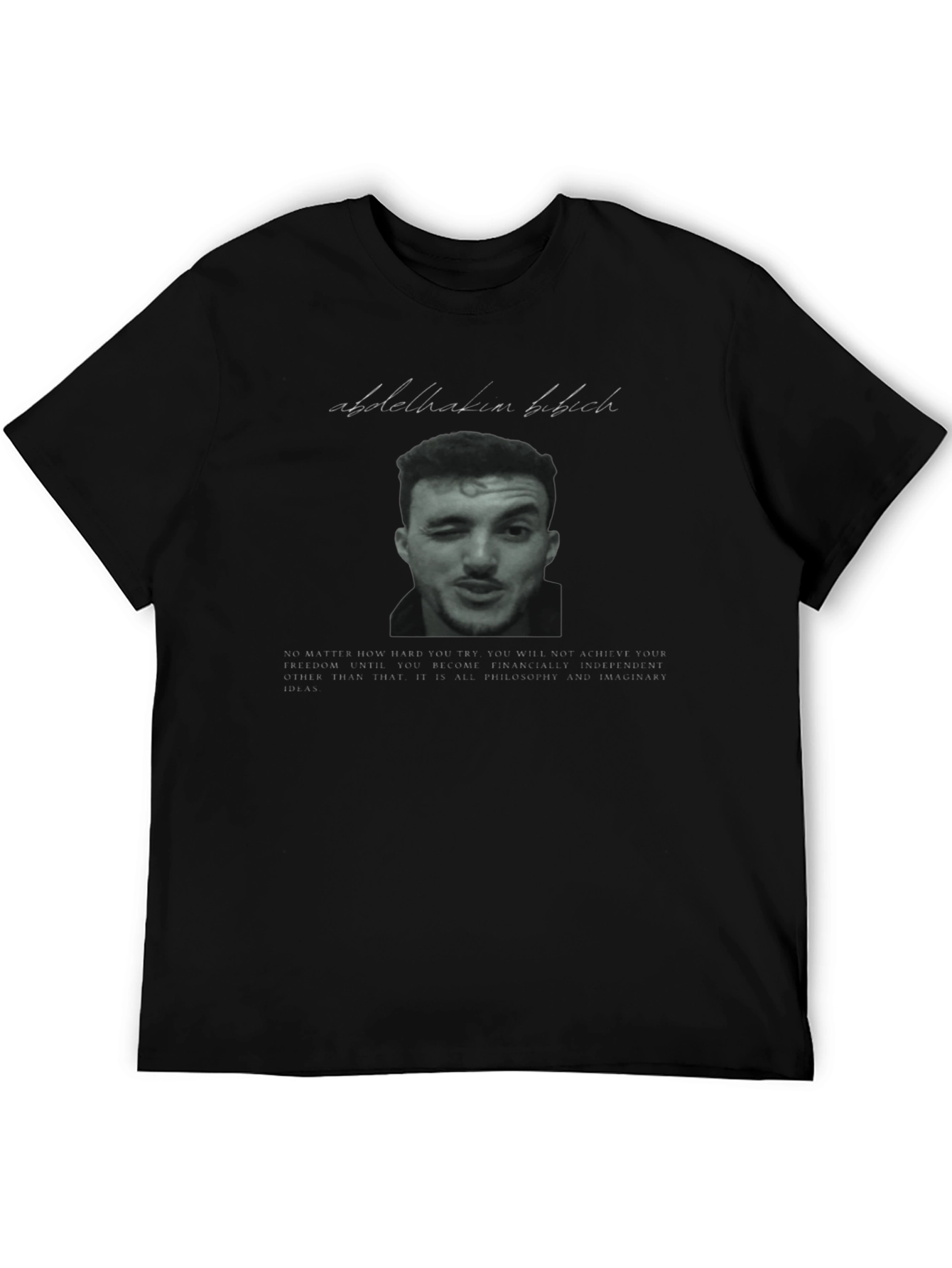 Black Abdelhakim Bibich Graphic T-Shirt view 5