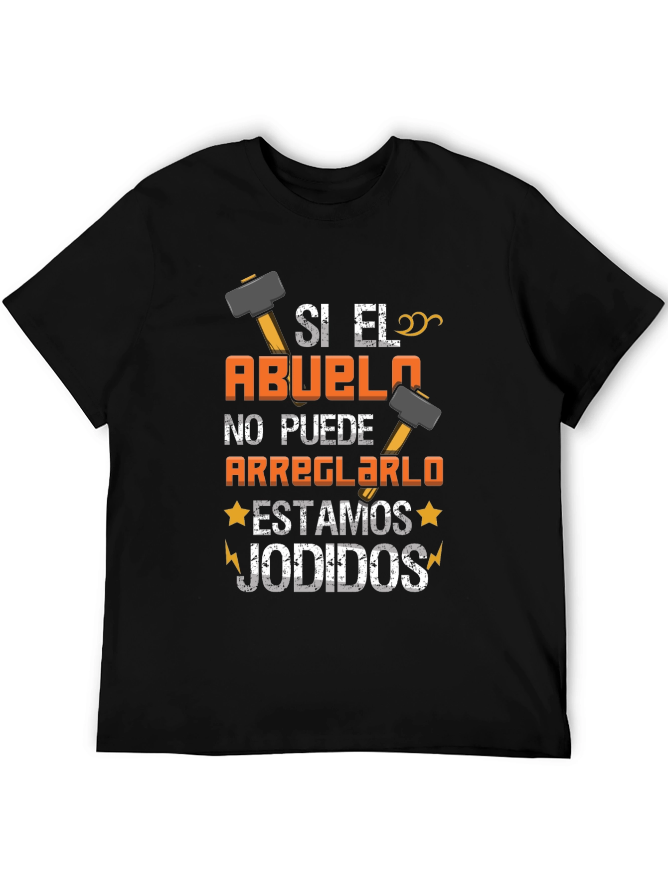 Black Si El Abuelo T-Shirt: Funny Grandpa Fix-It Tee view 5