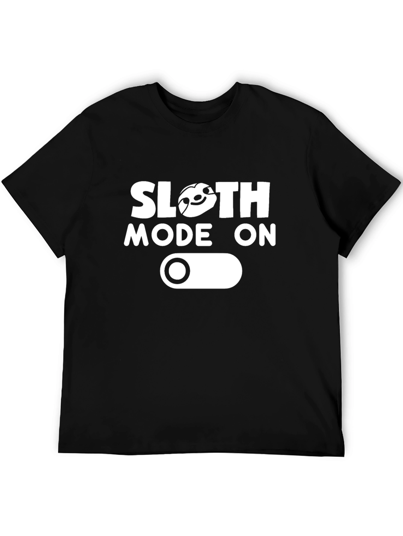 Black Sloth Mode On Graphic Tee view 5