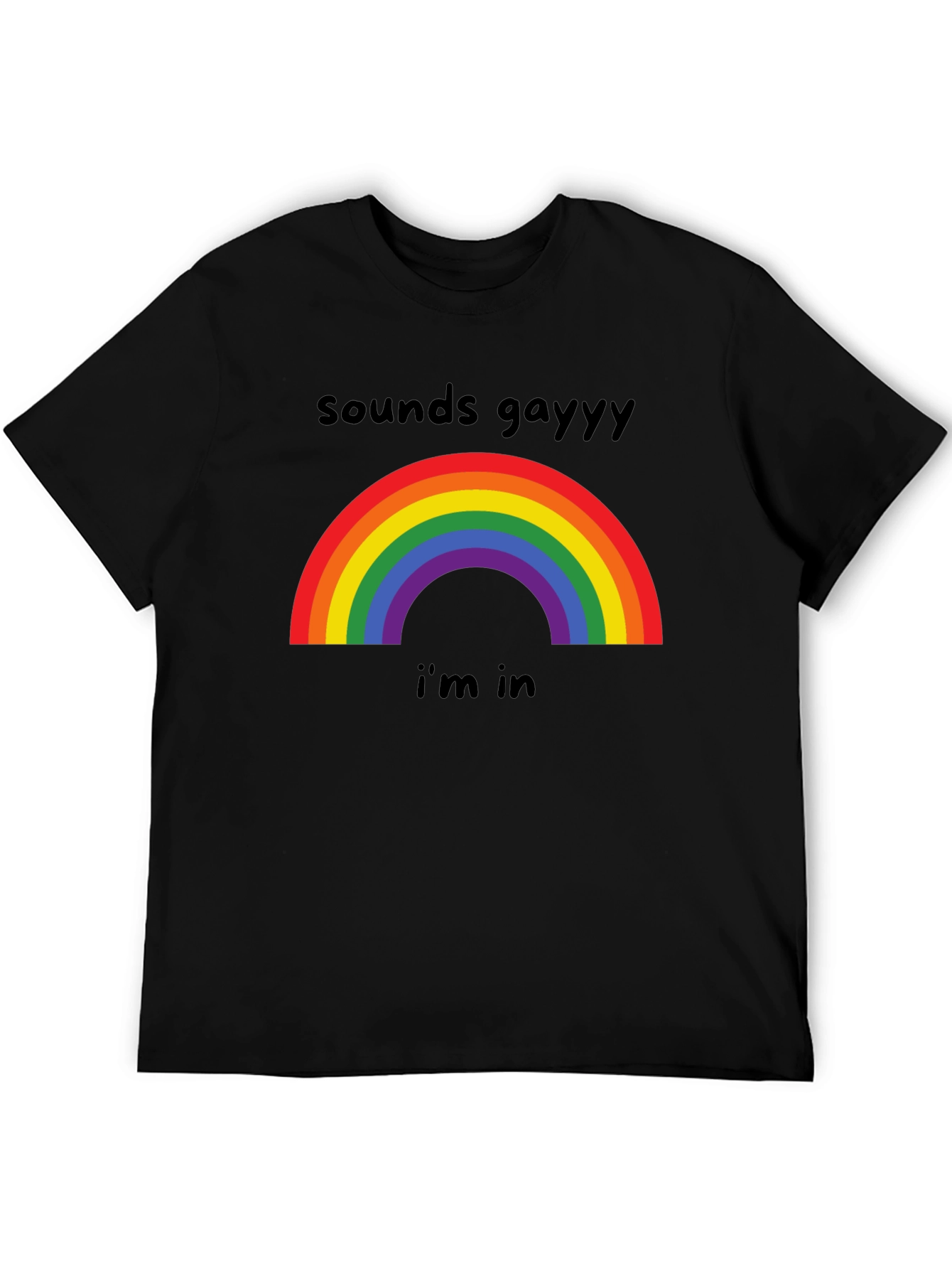 Black Sounds Gayy I'm In Black Graphic Tee view 5