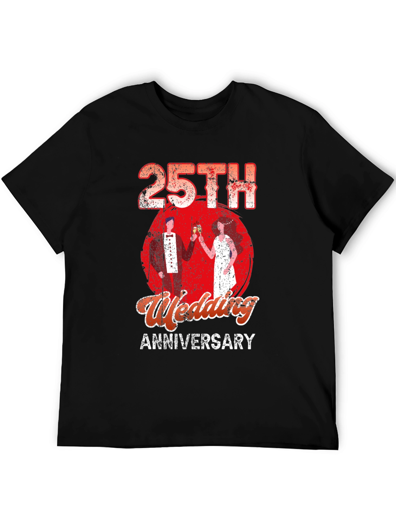 25th Wedding Anniversary Graphic T-Shirt - 5