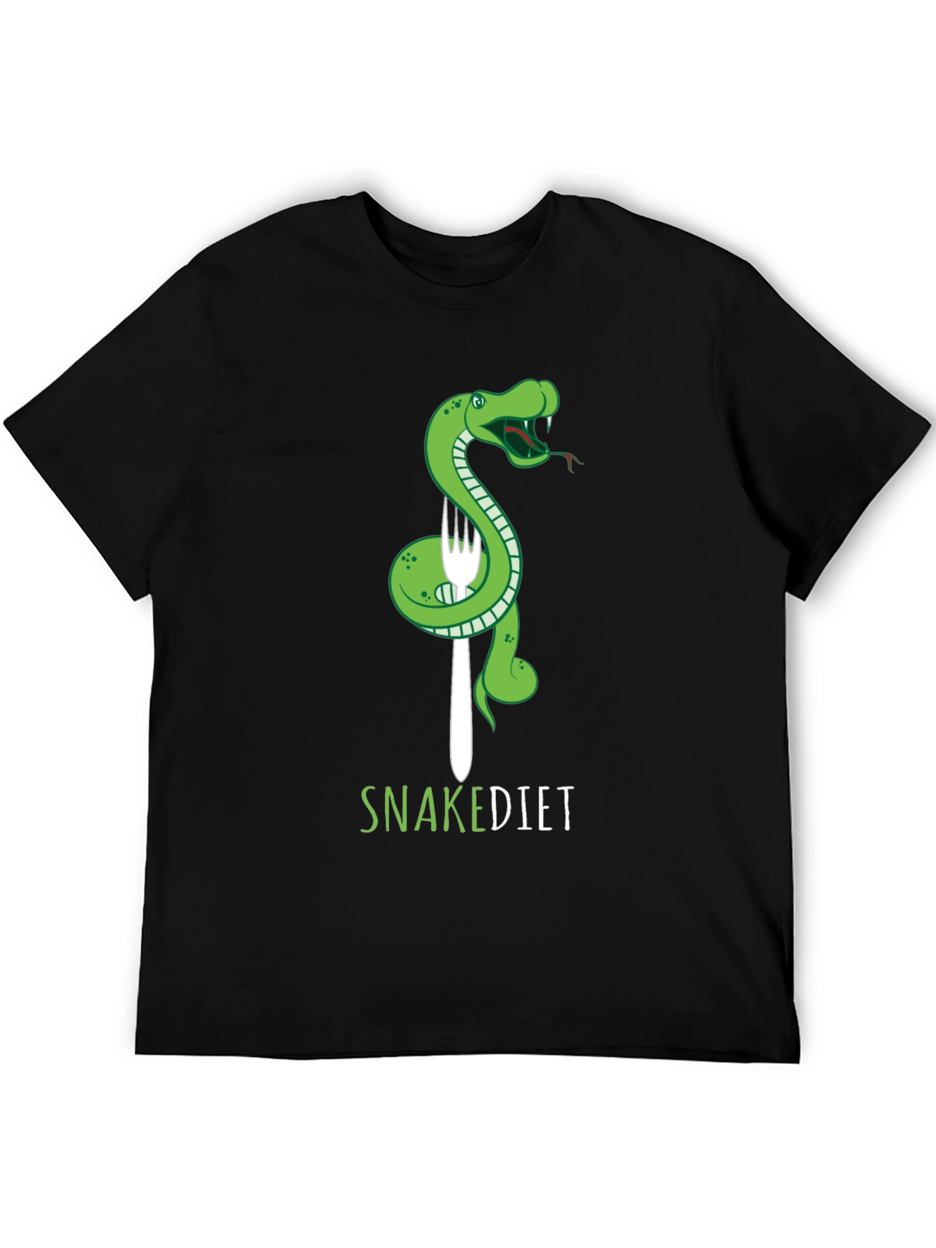 Black Snake Diet T-Shirt - Funny Graphic Tee view 5