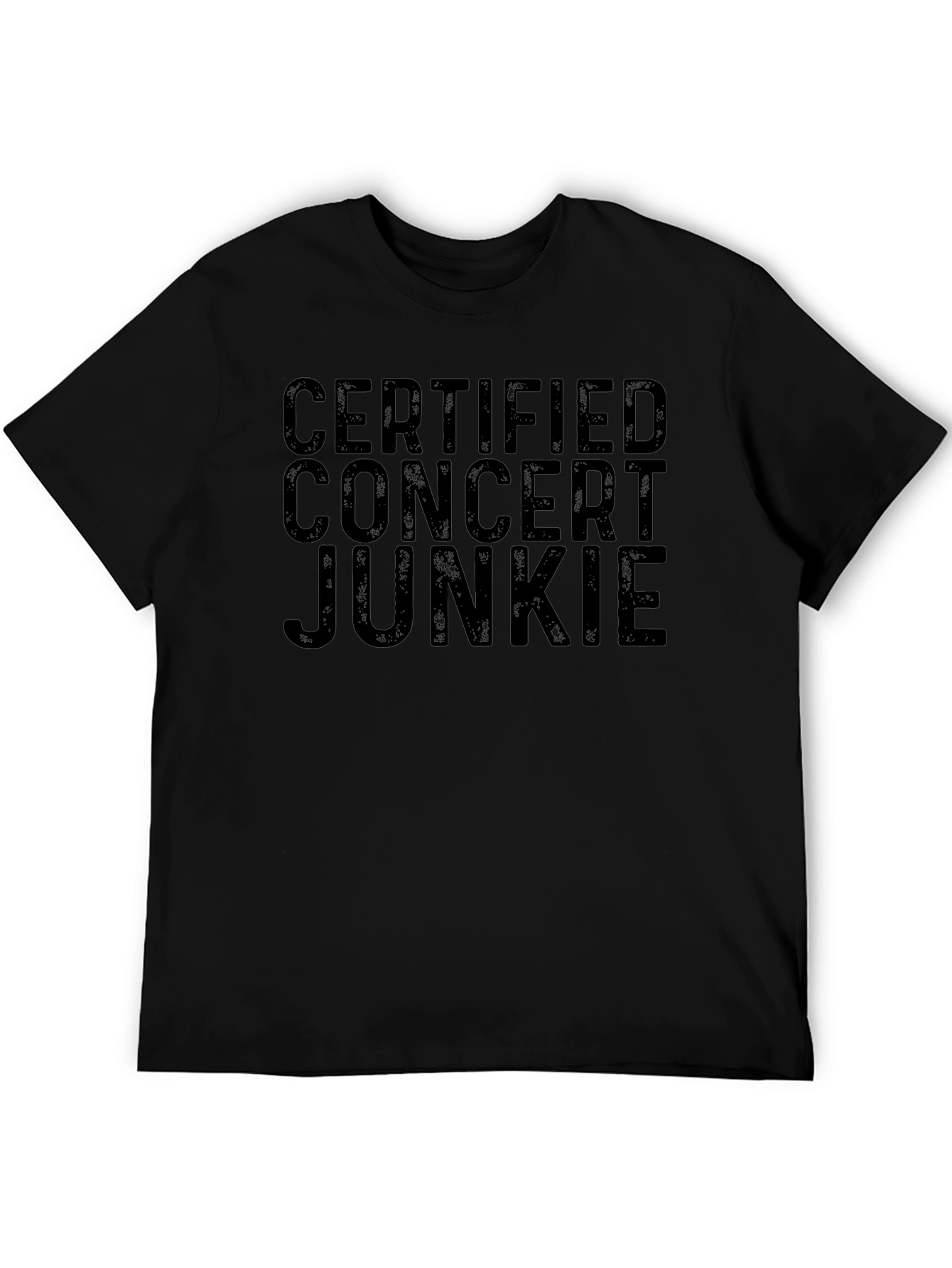 Black Certified Concert Junkie Black Graphic Tee view 5