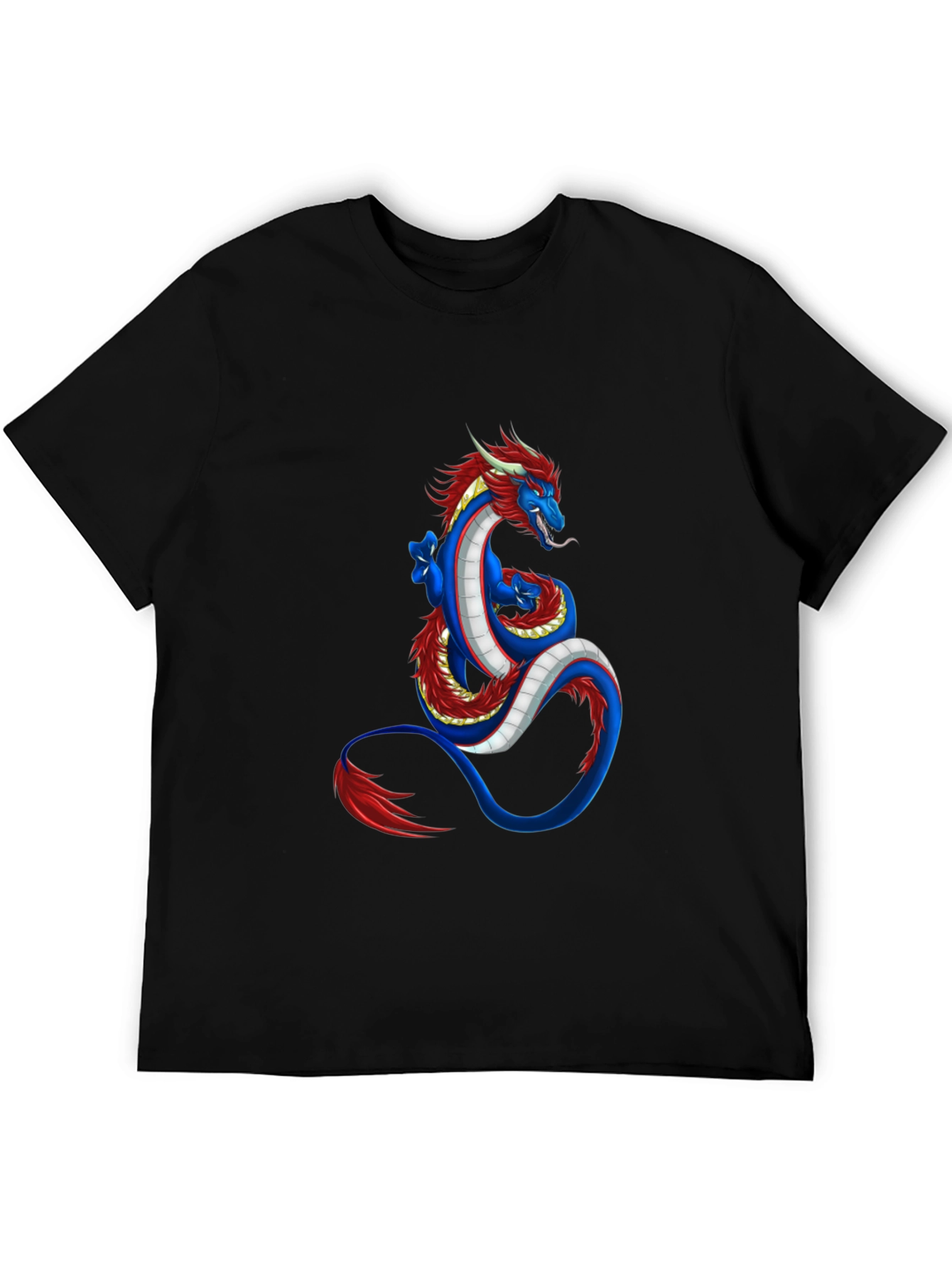 Black Dragon Graphic Tee - Black Cotton Blend view 5
