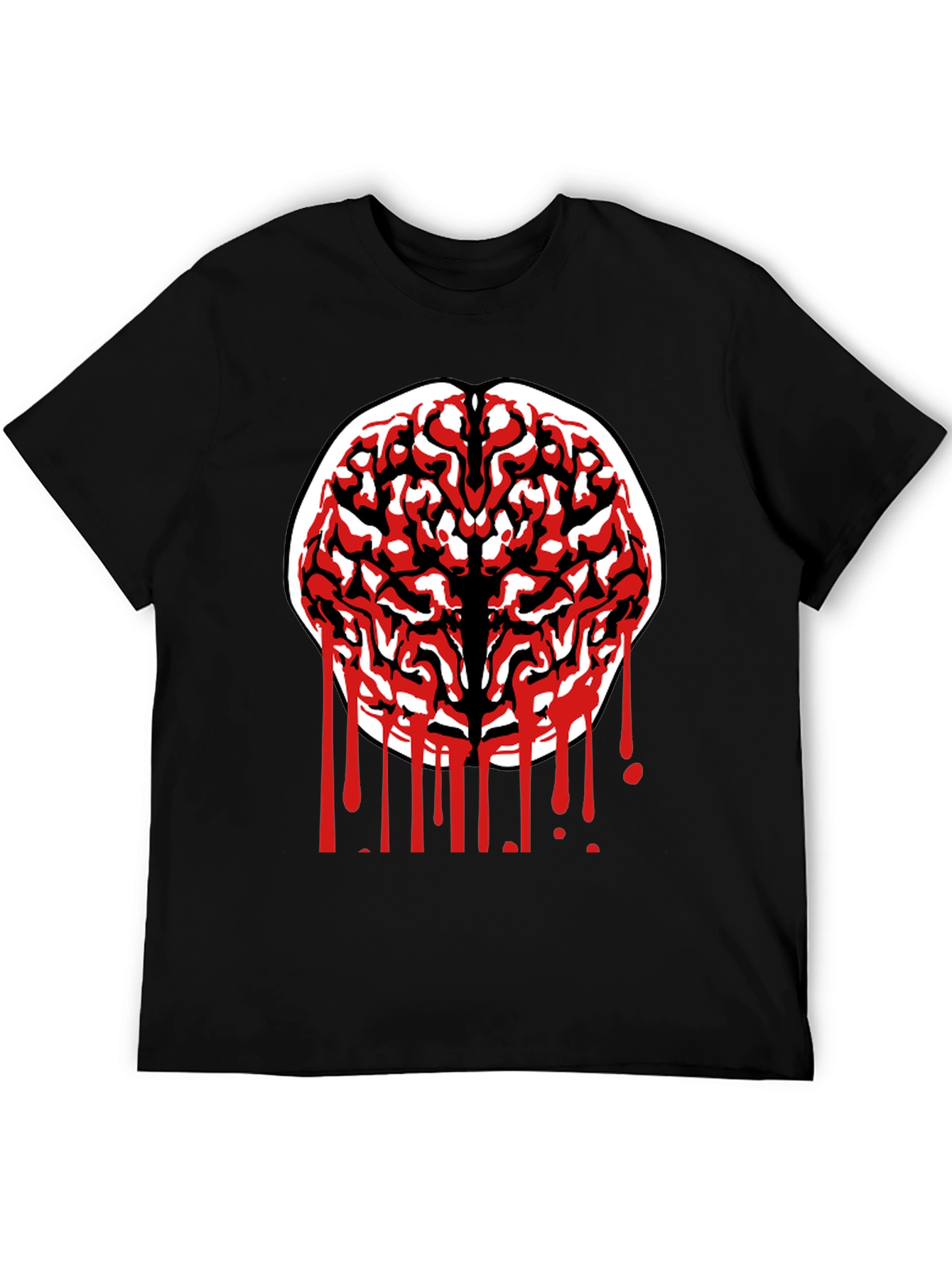 Black Brain Graphic Tee - Black Cotton Blend view 5