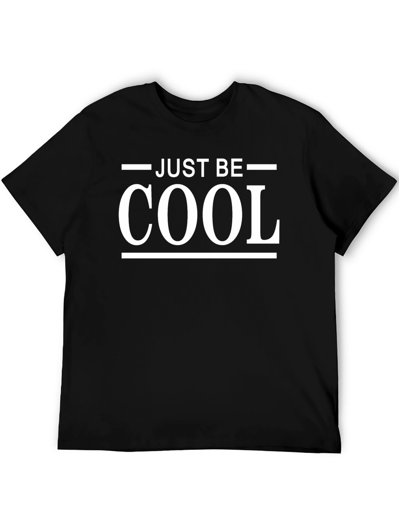 Black Just Be Cool Graphic T-Shirt - Classic Black Tee view 5