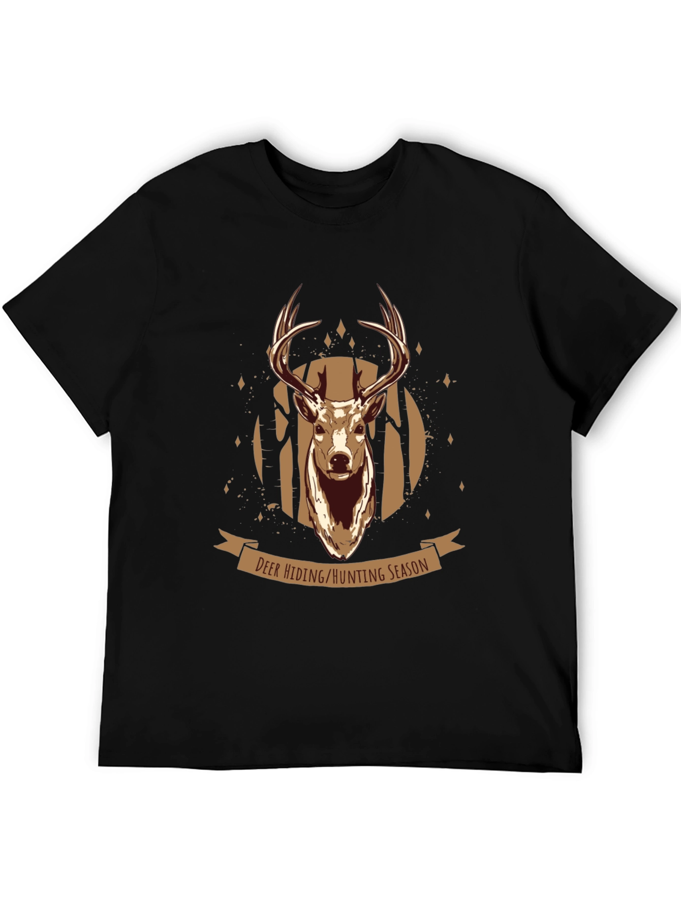 Black Deer Hunting Season Graphic Tee view 5