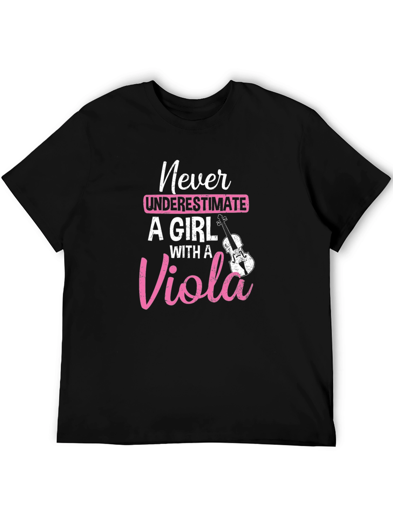 Black Never Underestimate A Girl With A Viola T-Shirt view 5