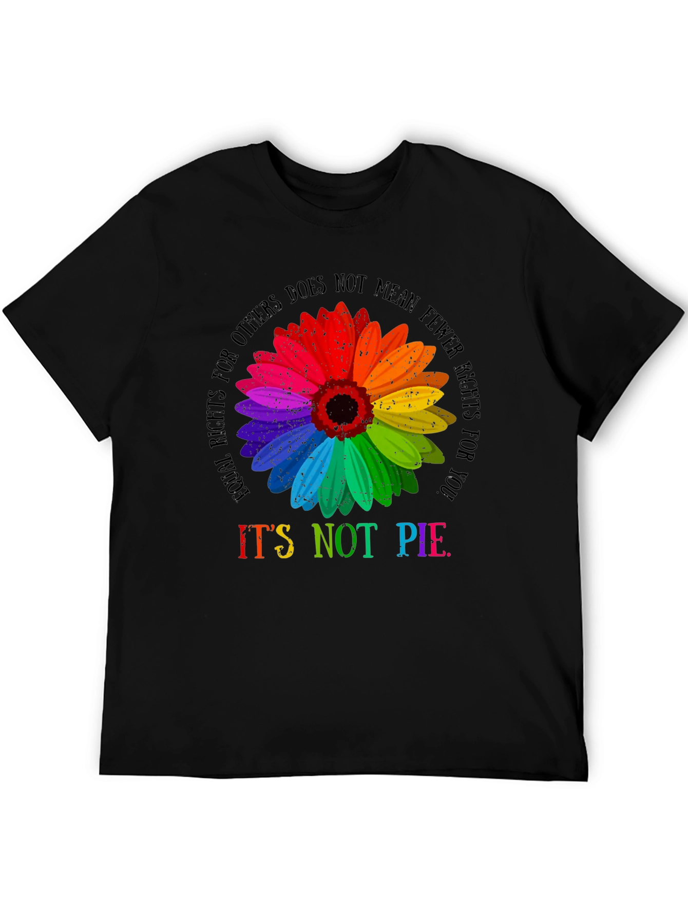 Black LGBTQ+ Rights Equality Sunflower Graphic Tee view 5