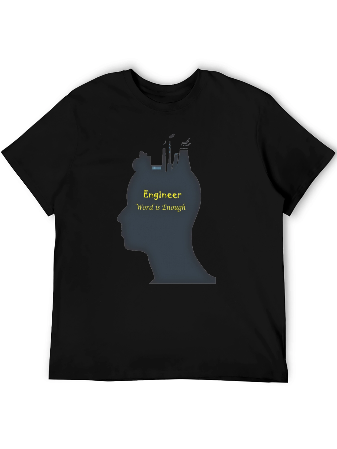 Black Engineer Word is Enough T-Shirt - Soft Cotton view 5