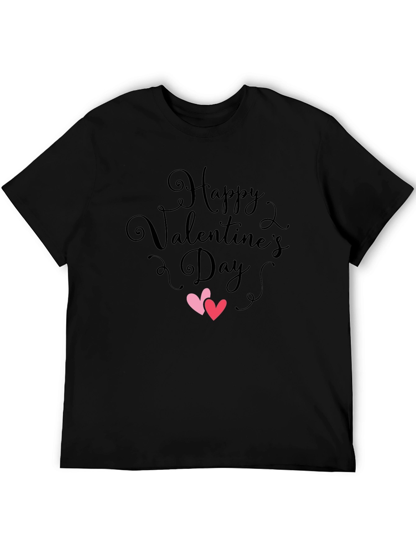Black Valentine's Day Heart Graphic T-Shirt view 5