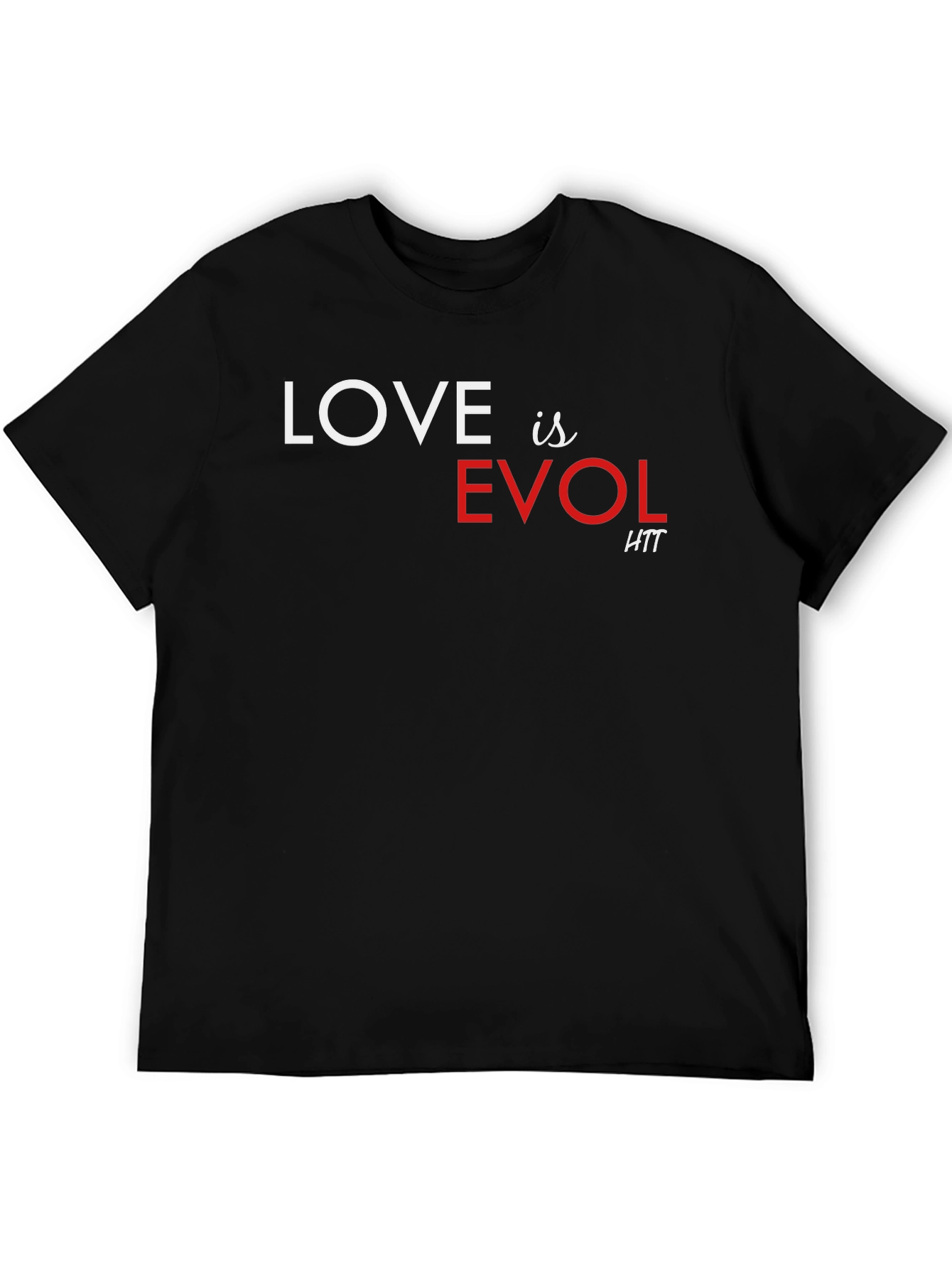 Black Love is EVOL Tee - Black Graphic T-Shirt view 5
